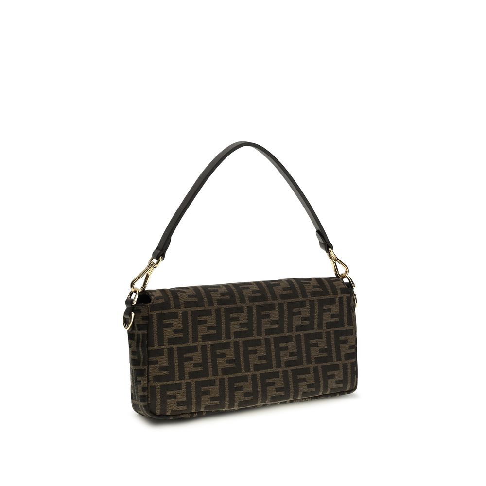 Fendi Brown Recycled Polyester Shoulder Bag - Image 3