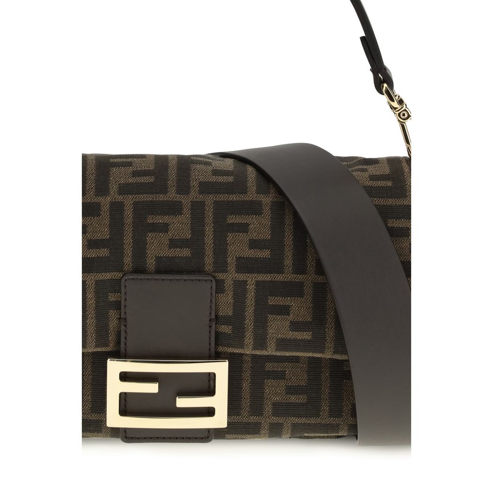 Fendi Brown Recycled Polyester Shoulder Bag - Image 4