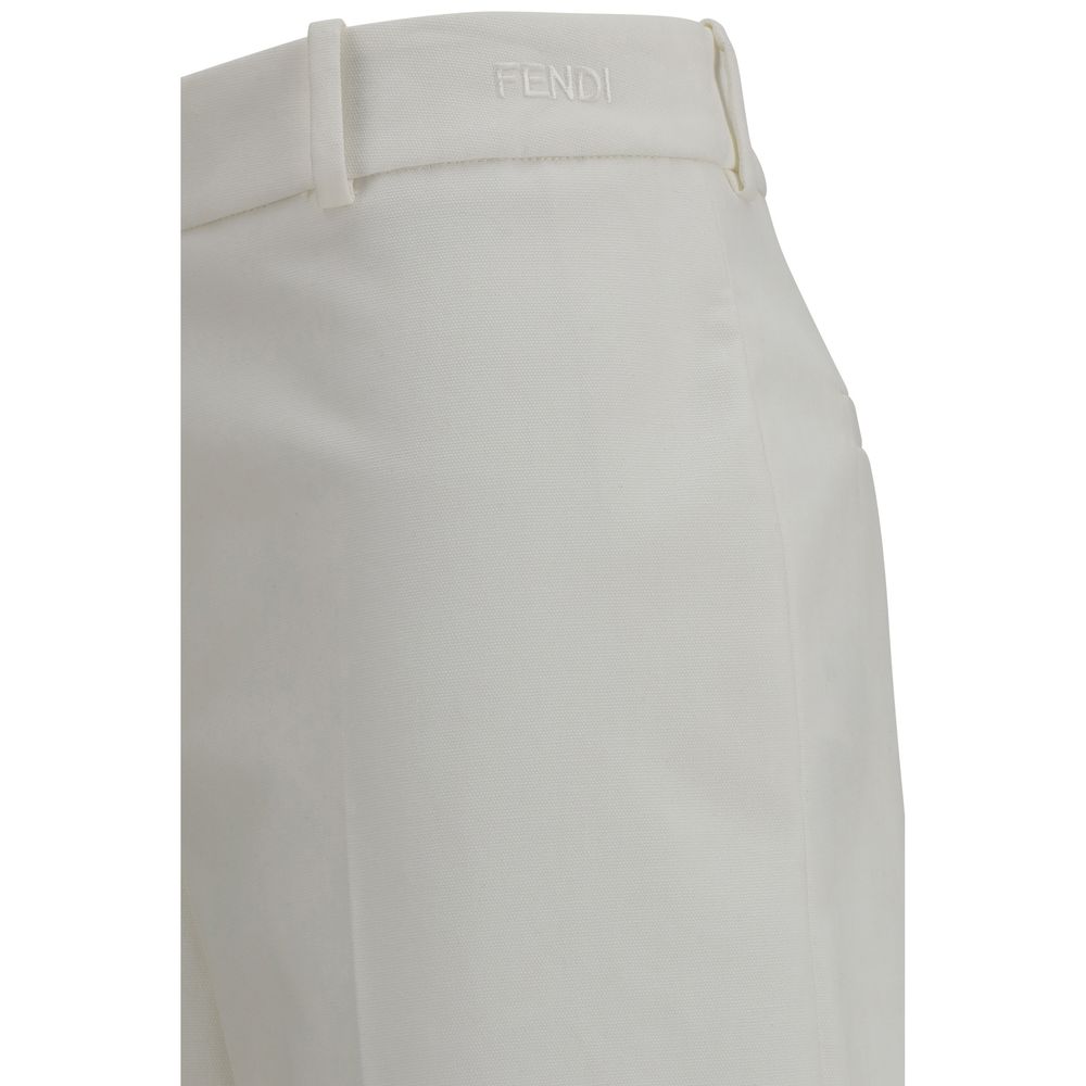 Fendi White Cotton Pants - Image 3