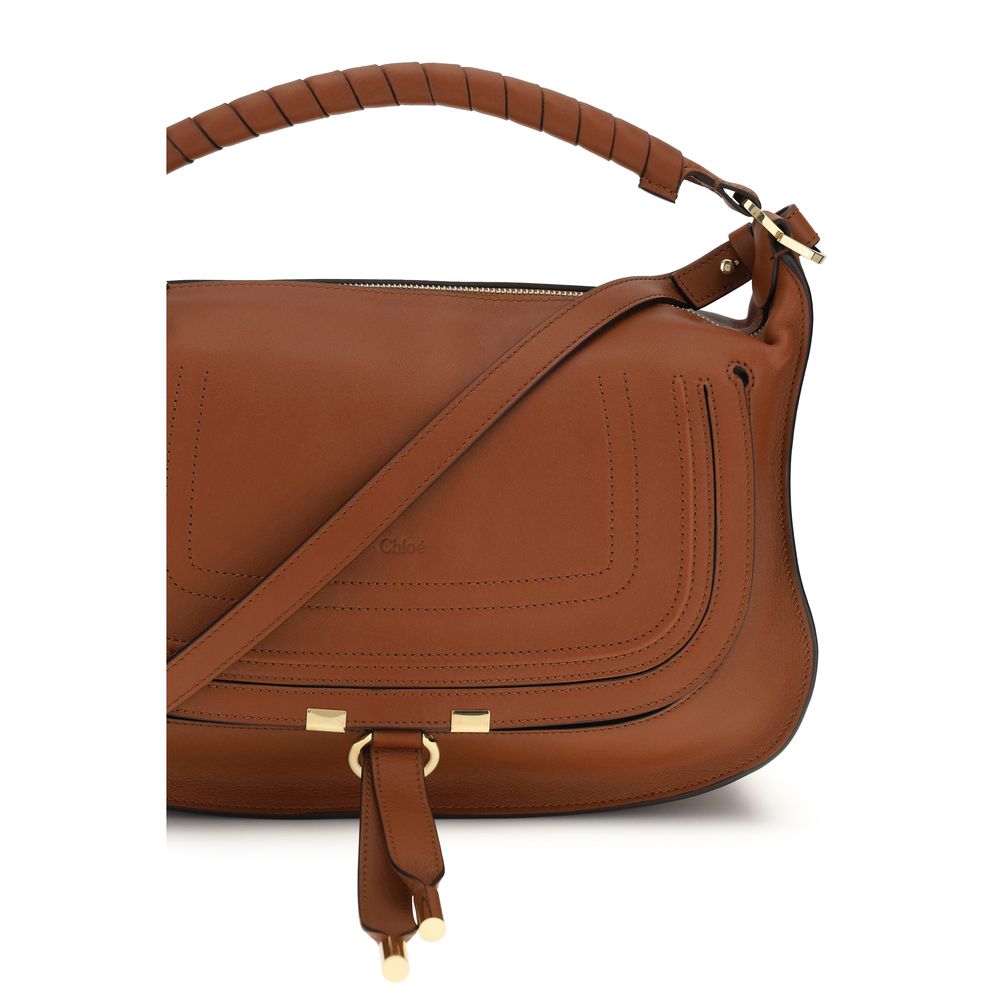 ChloƩ Brown Calf Leather Bos Taurus Shoulder Bag - Image 4
