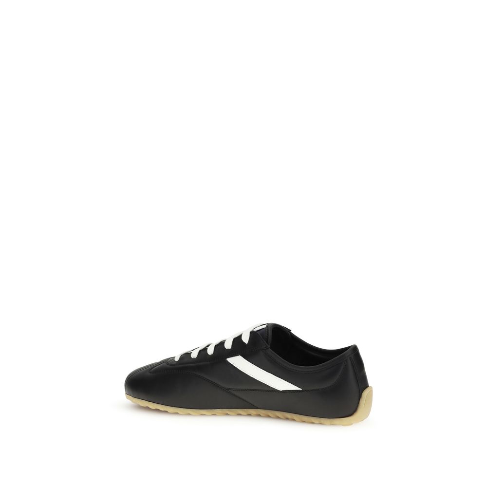 Alexander McQueen Black Calf Leather Bos Taurus Low Top Sneakers - Image 3