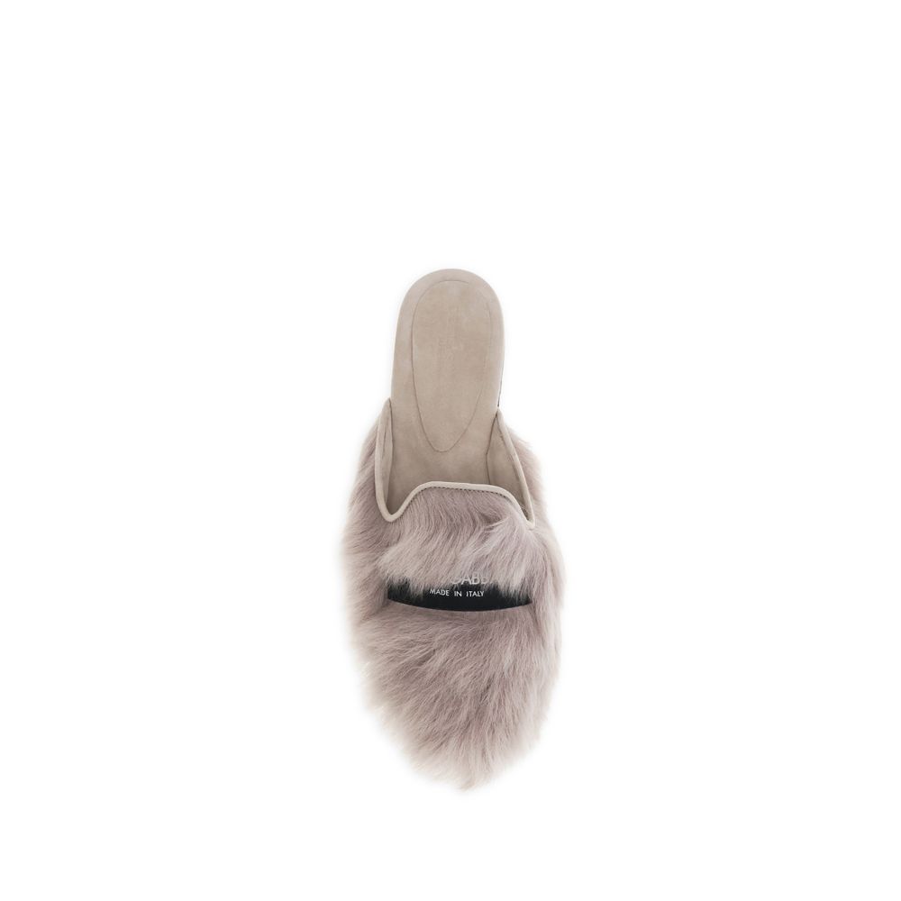 Dolce & Gabbana Gray Lamb Ovis Aries Aries Mules - Image 4