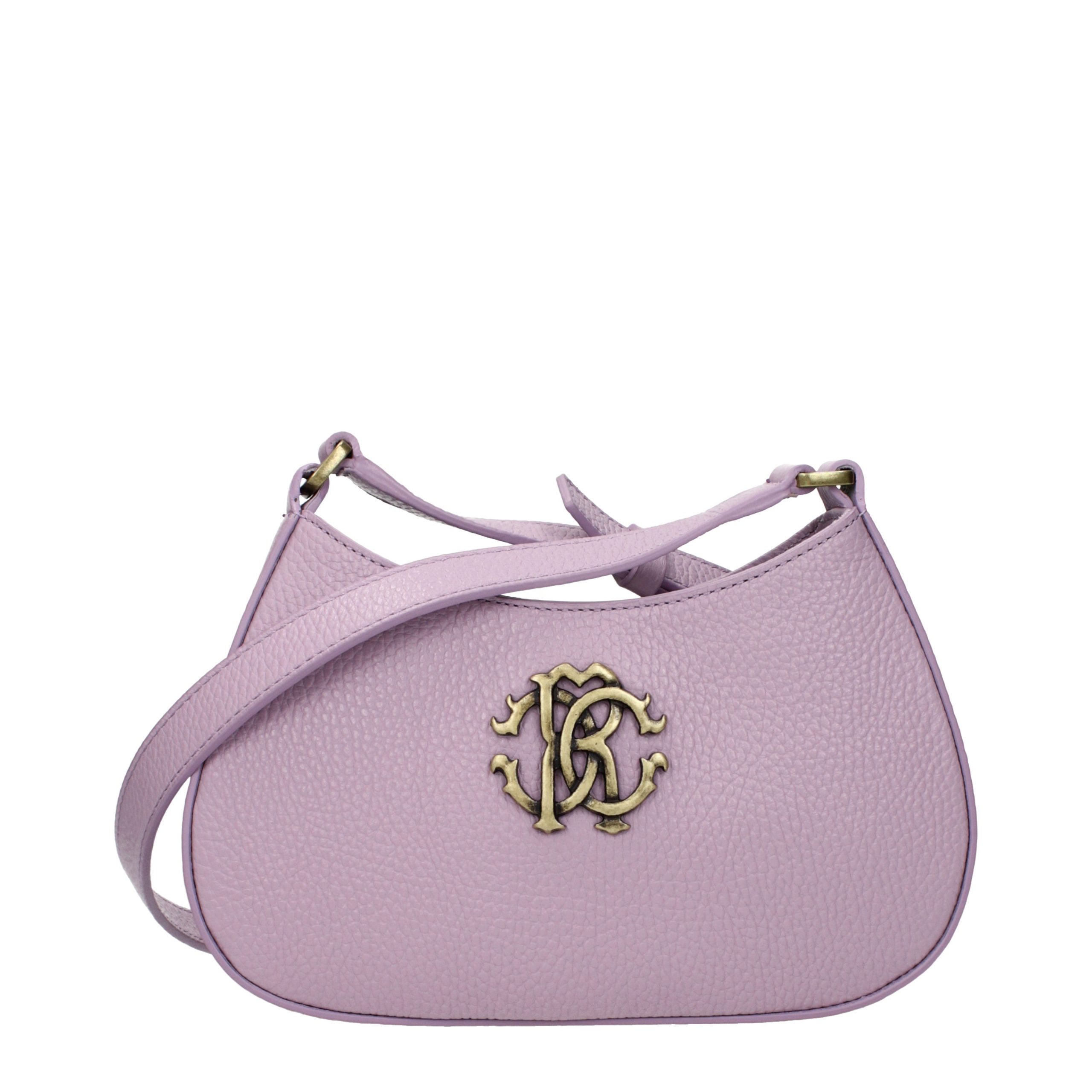 Roberto Cavalli Pink Leather Crossbody Bag