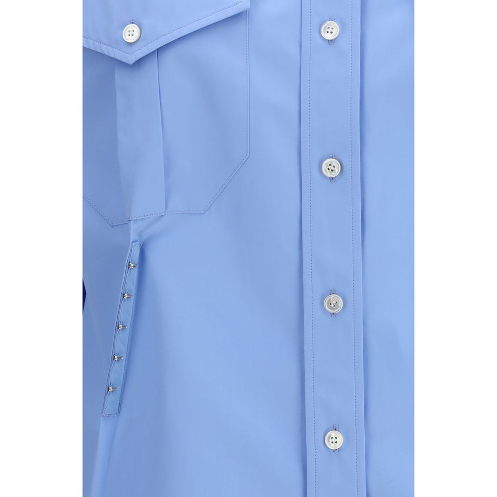 Alexander McQueen Blue Cotton Dress Shirt - Image 3