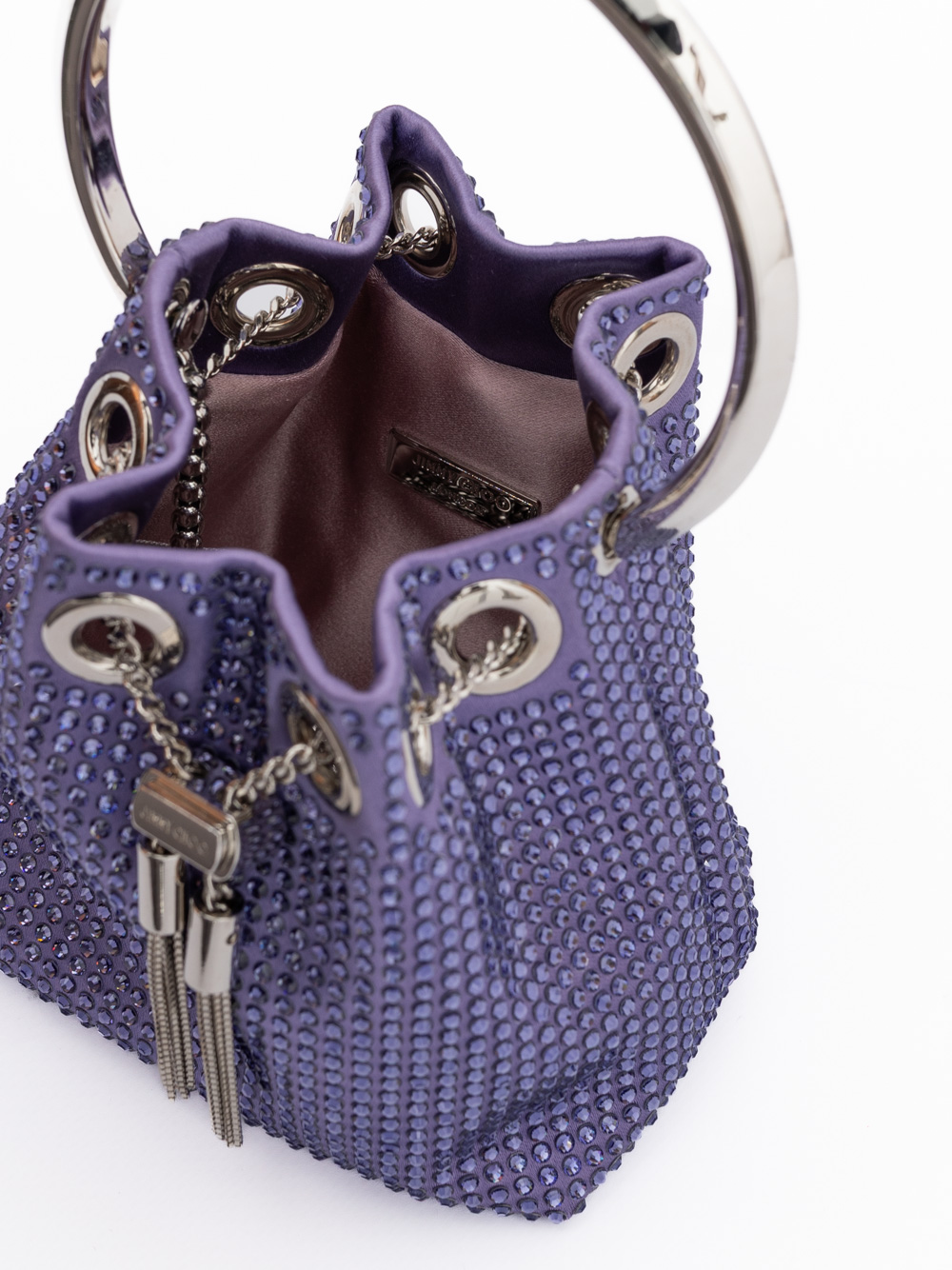 Jimmy Choo Purple Bon Bon Micro Crystals Bucket - Image 4