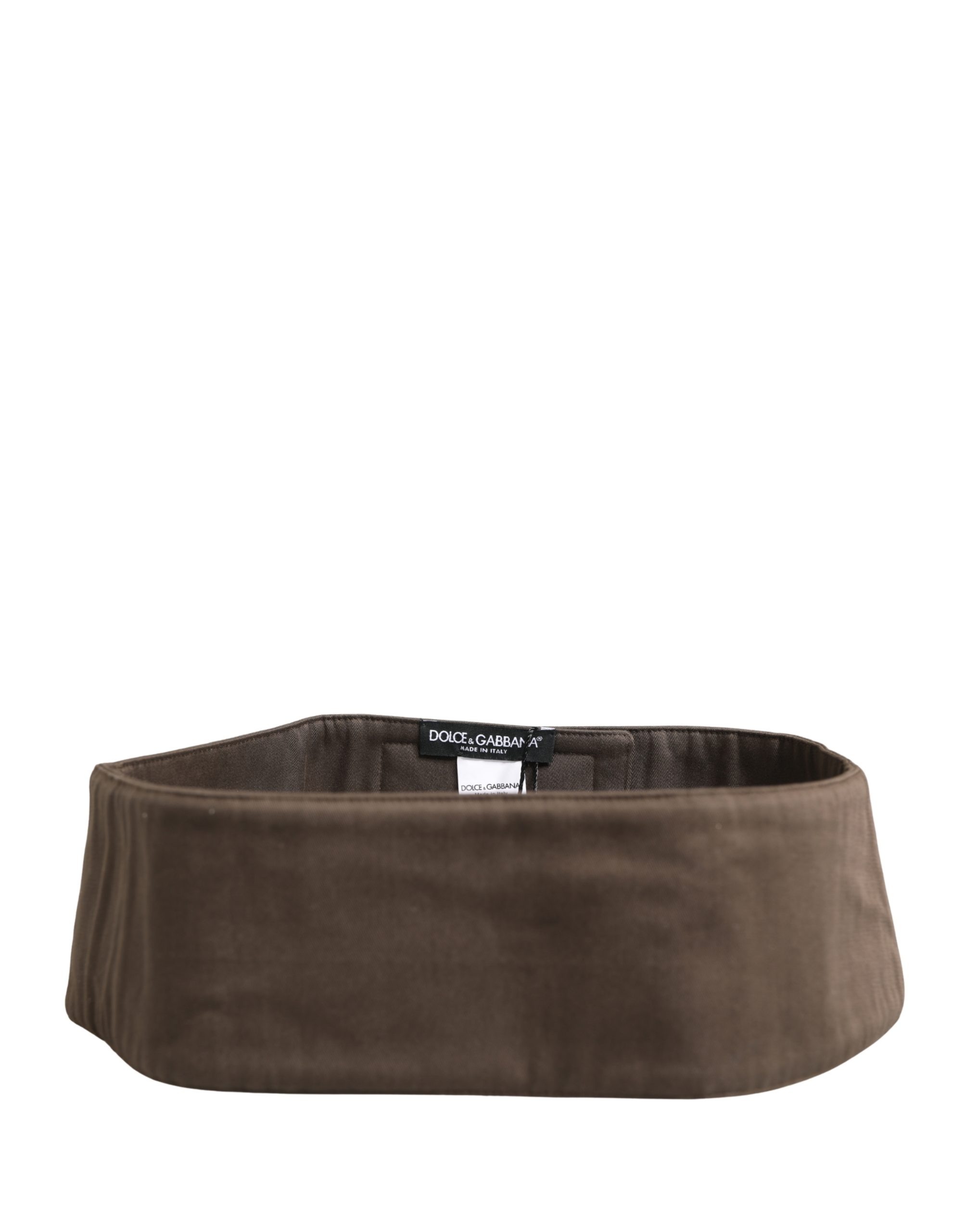 Dolce & Gabbana Brown Viscose Wide Belt Waist Cummerband Men - Image 2