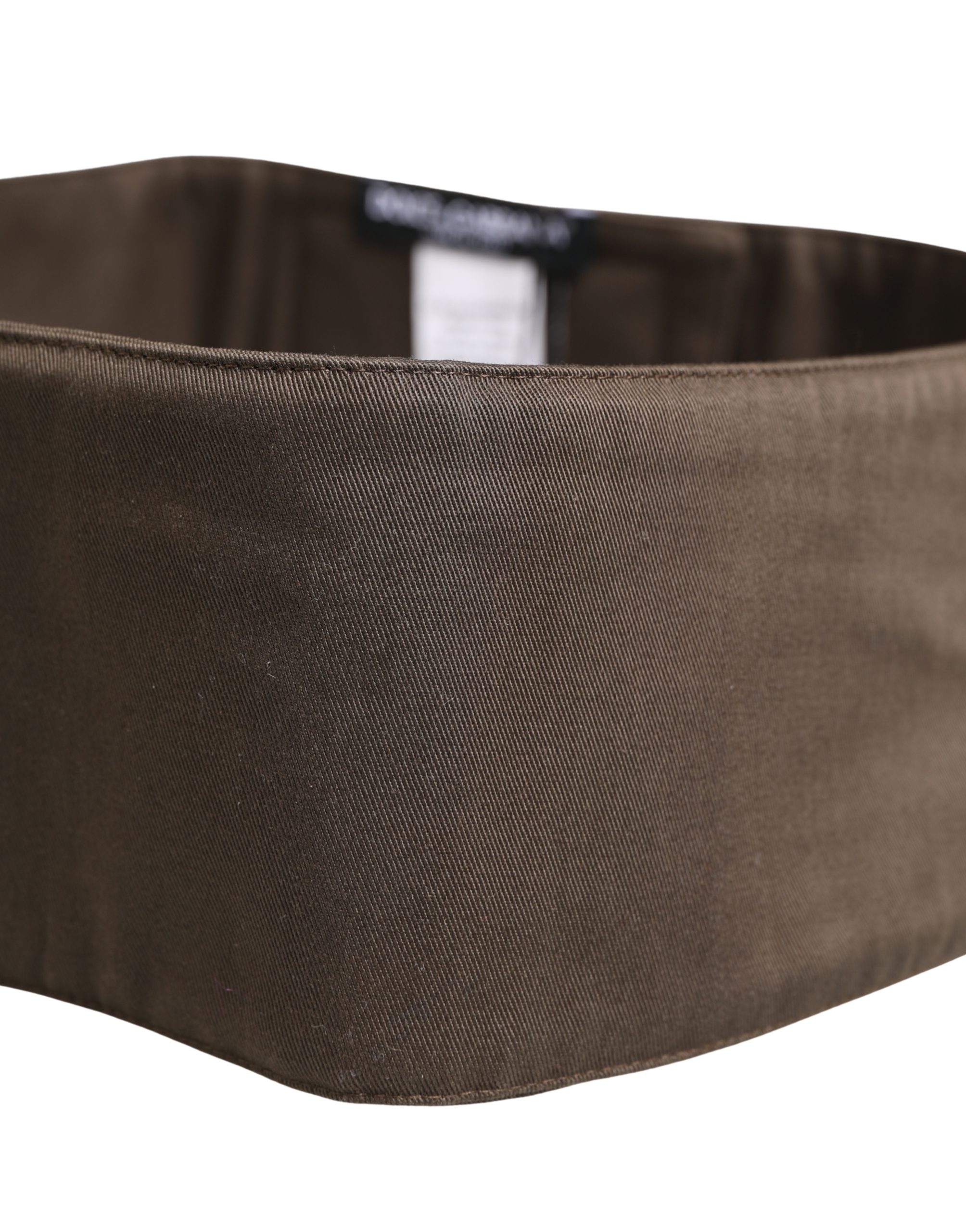 Dolce & Gabbana Brown Viscose Wide Belt Waist Cummerband Men - Image 3