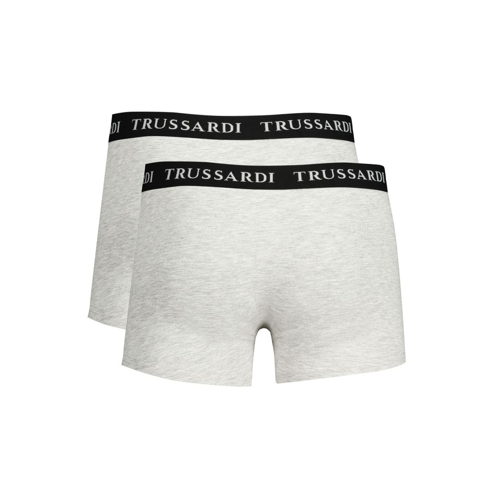 Trussardi Grigio Cotton Men's Boxer Underwear - Image 2