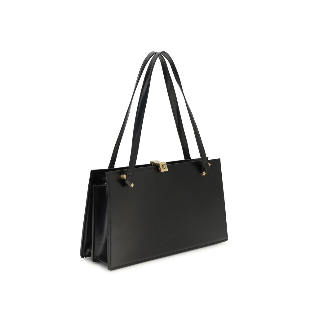 Versace Black Calf Leather Bos Taurus Shoulder Bag - Image 2