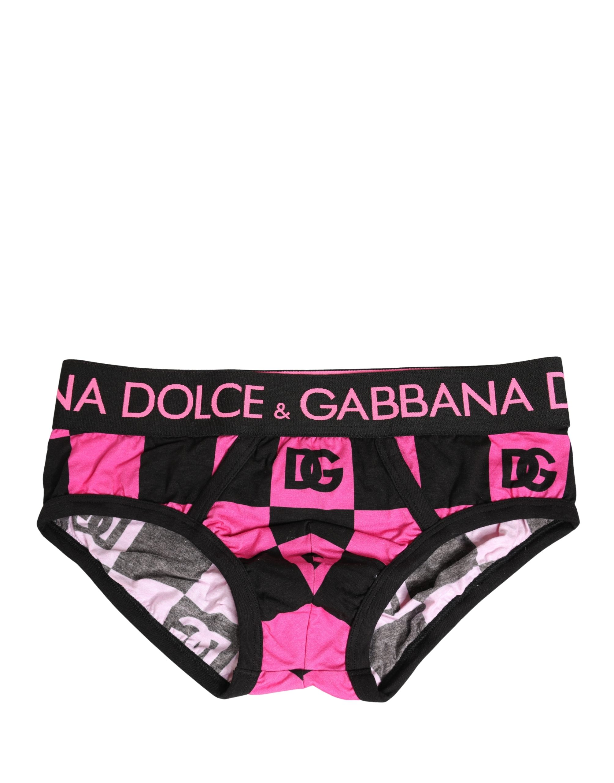 Dolce & Gabbana Black Pink Logo Cotton Brando Brief Underwear - Image 2