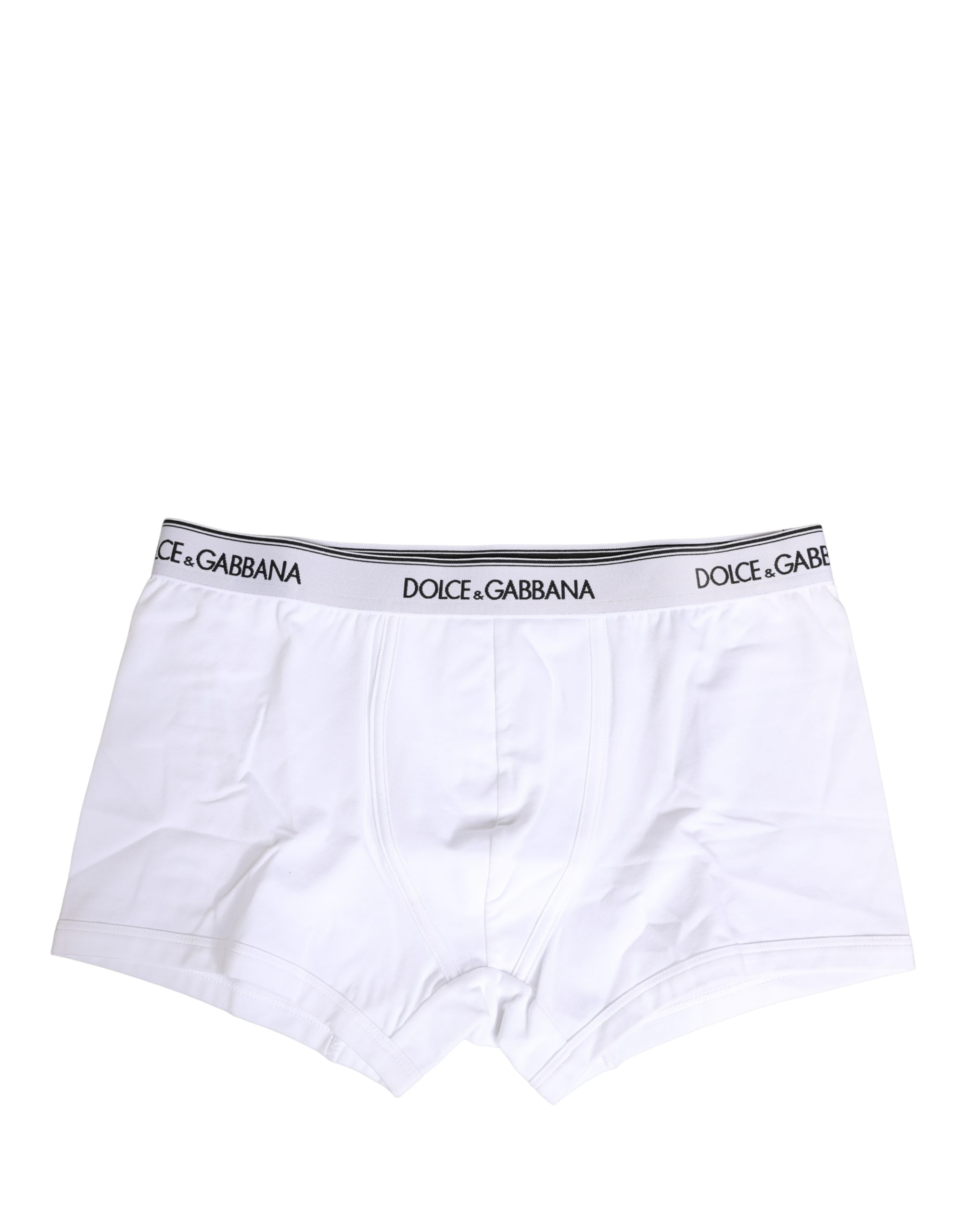 Dolce & Gabbana White Logo Waistband Cotton Boxer Underwear - Image 2