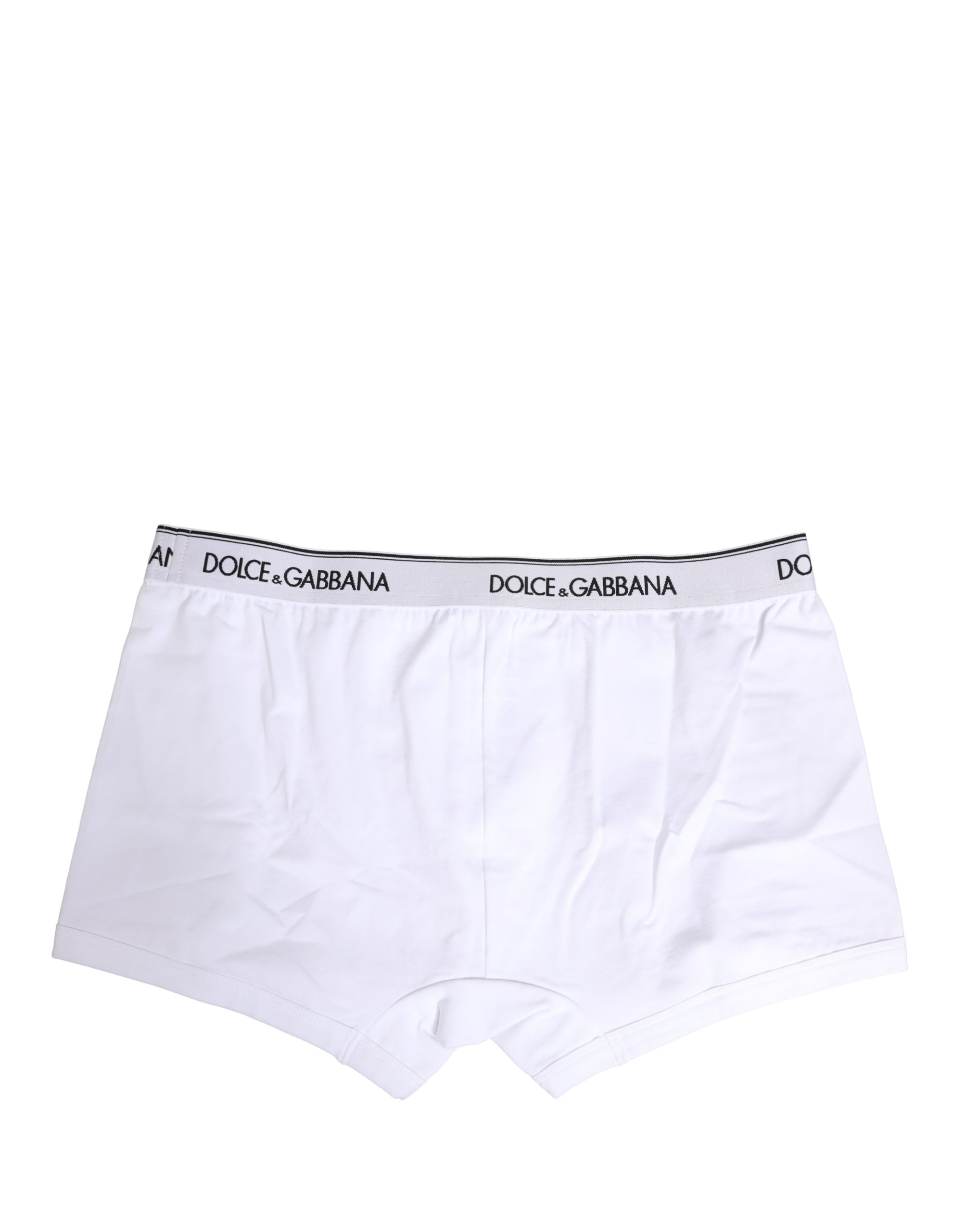 Dolce & Gabbana White Logo Waistband Cotton Boxer Underwear - Image 4