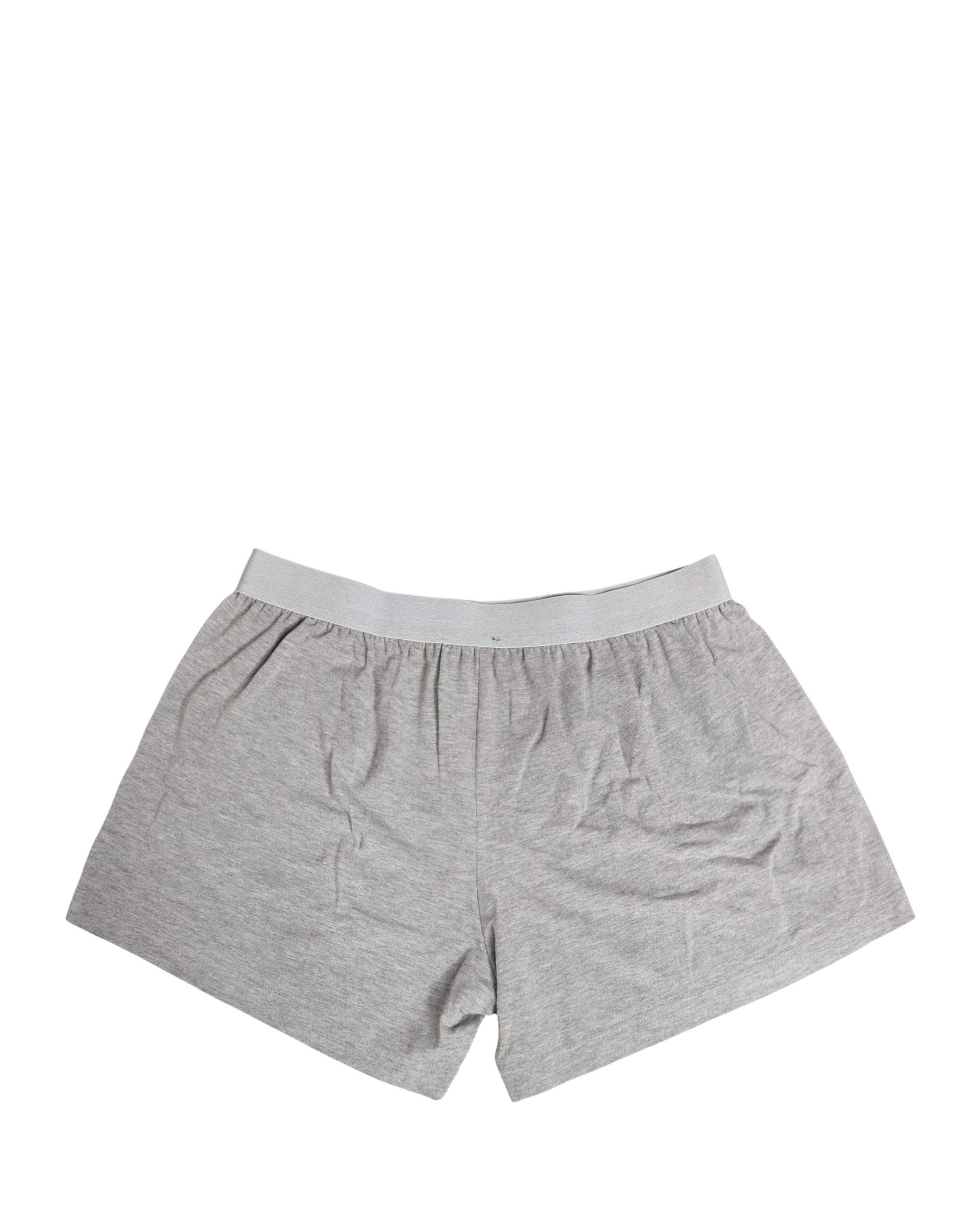 Dolce & Gabbana Gray Logo Waistband Cotton Men Boxer Underwear - Image 5