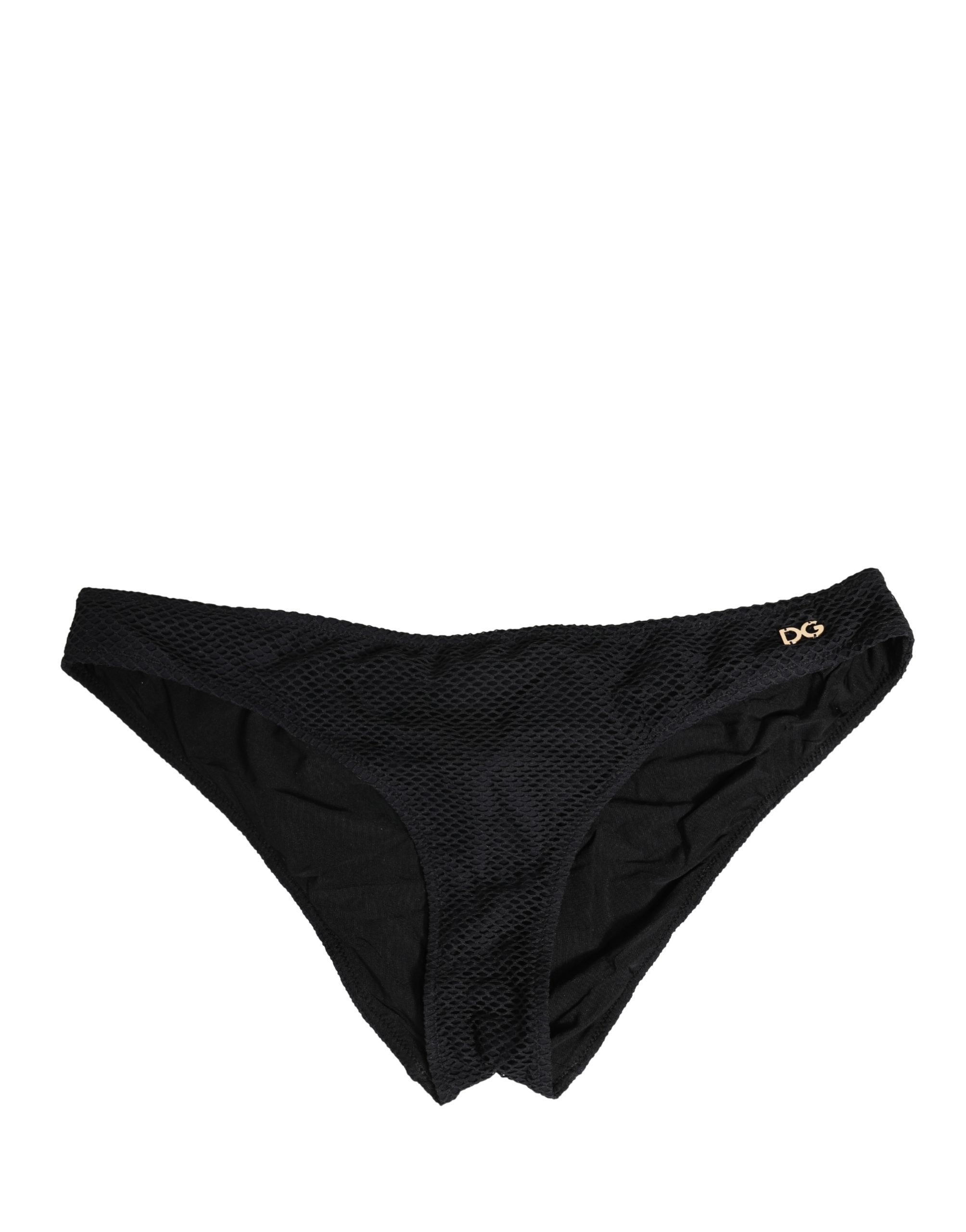 Dolce & Gabbana Black Nylon DG Logo Plaque Regular Brief Underwear - Image 2