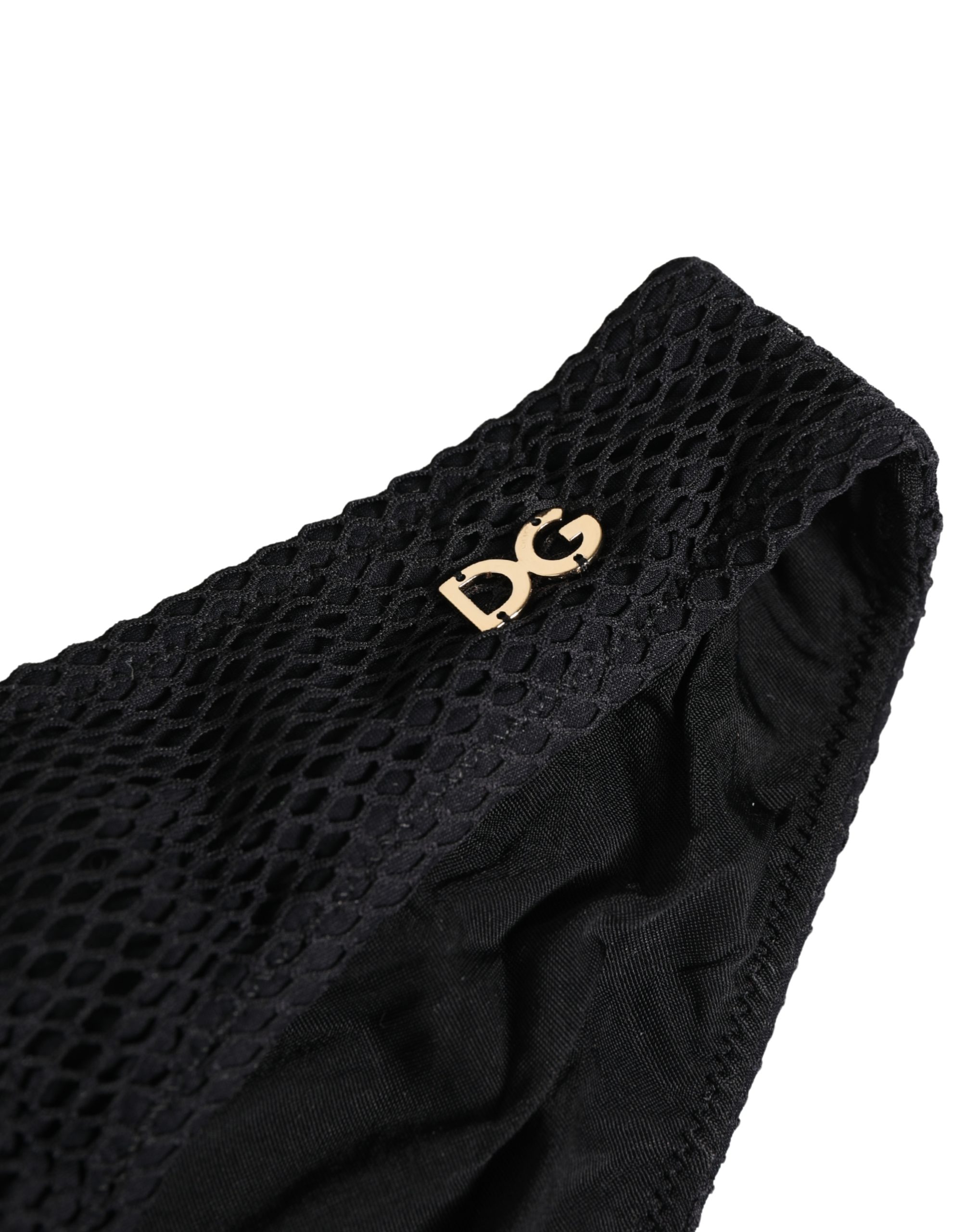 Dolce & Gabbana Black Nylon DG Logo Plaque Regular Brief Underwear - Image 3