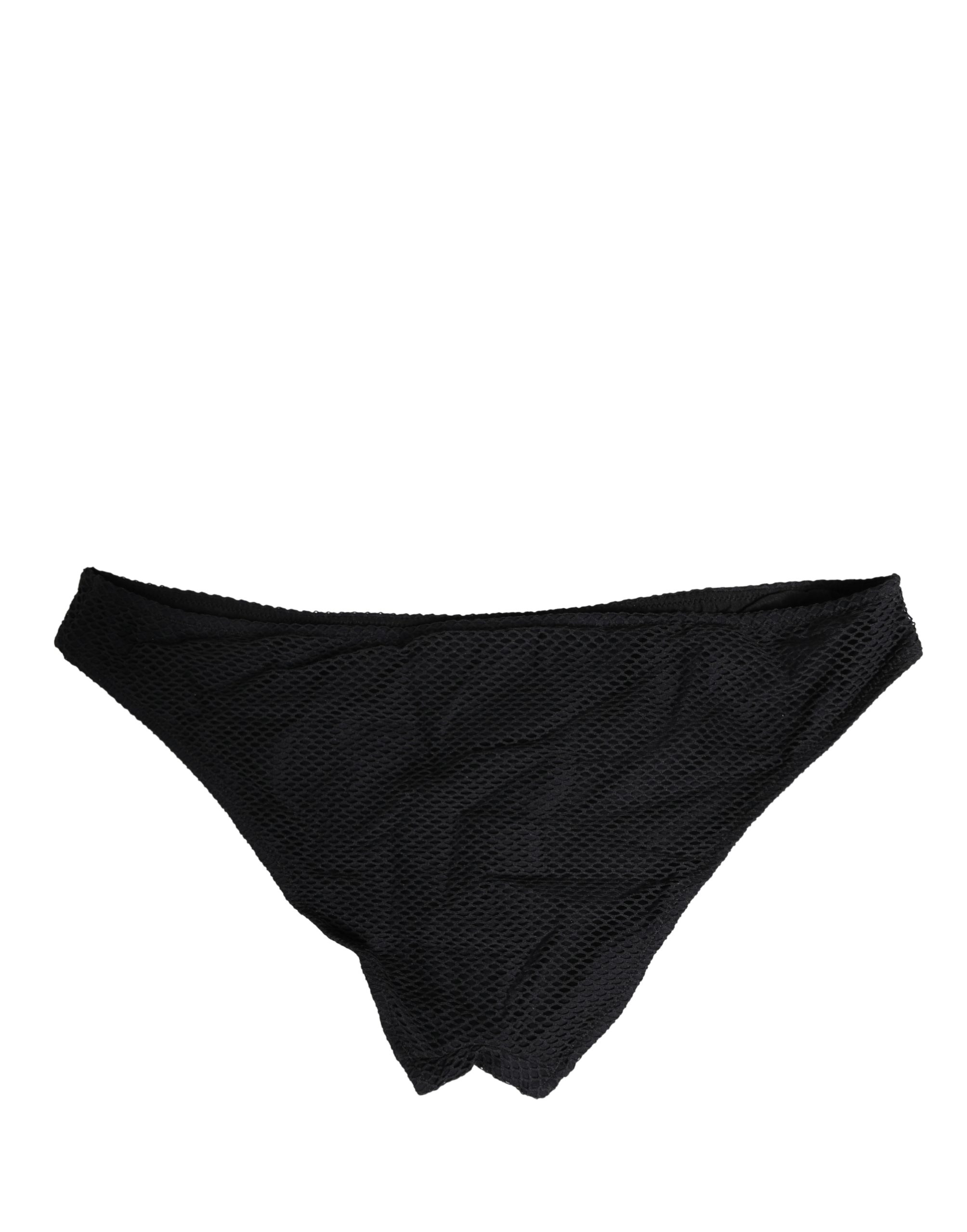Dolce & Gabbana Black Nylon DG Logo Plaque Regular Brief Underwear - Image 4