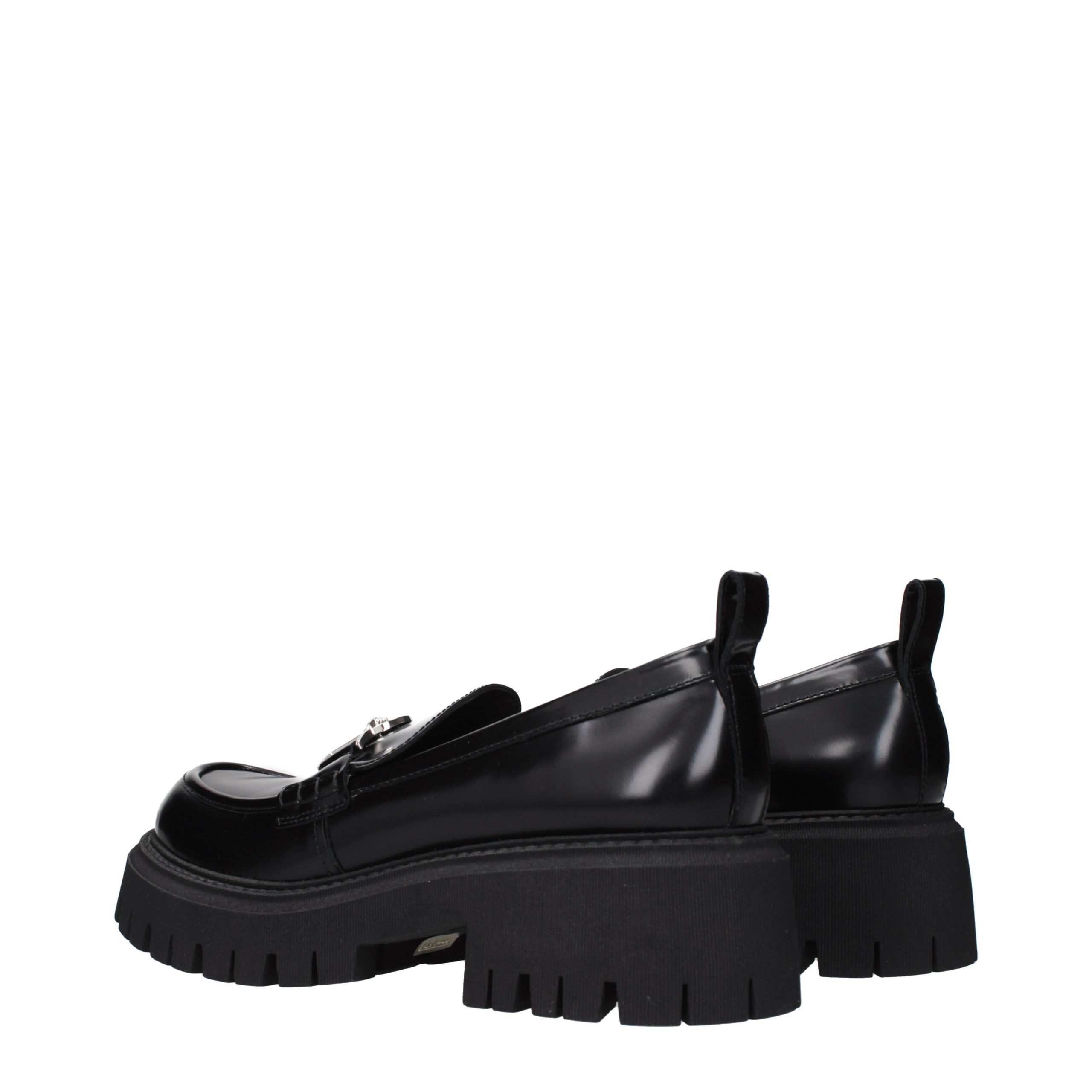 Versace Black Leather Platform Loafers - Image 4