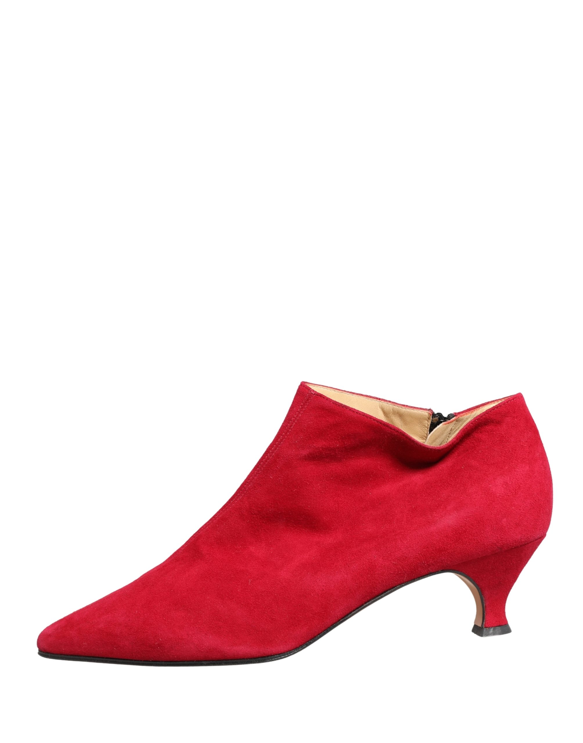 Dolce & Gabbana Red Suede Ankle Boots Shoes - Image 7