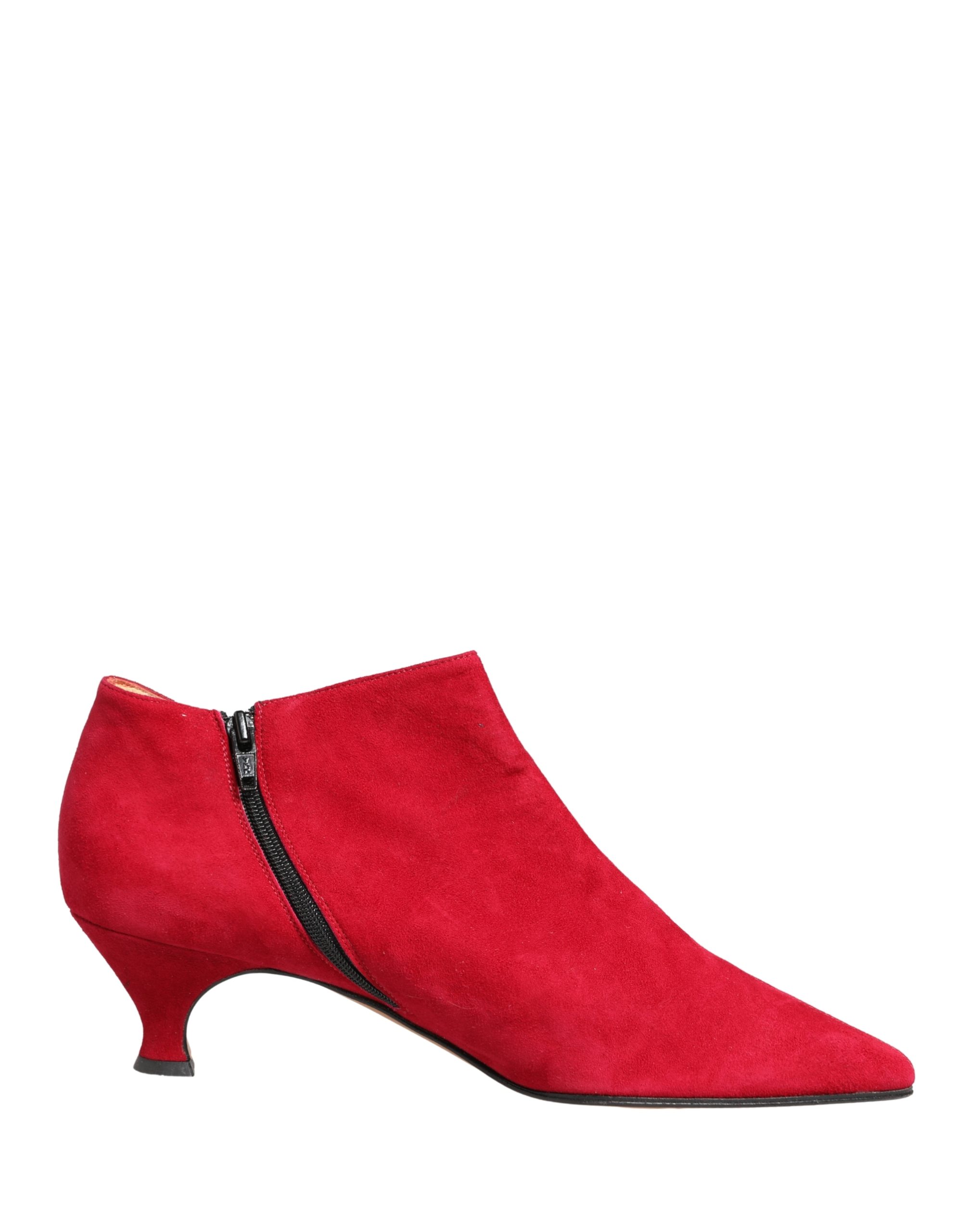Dolce & Gabbana Red Suede Ankle Boots Shoes - Image 2