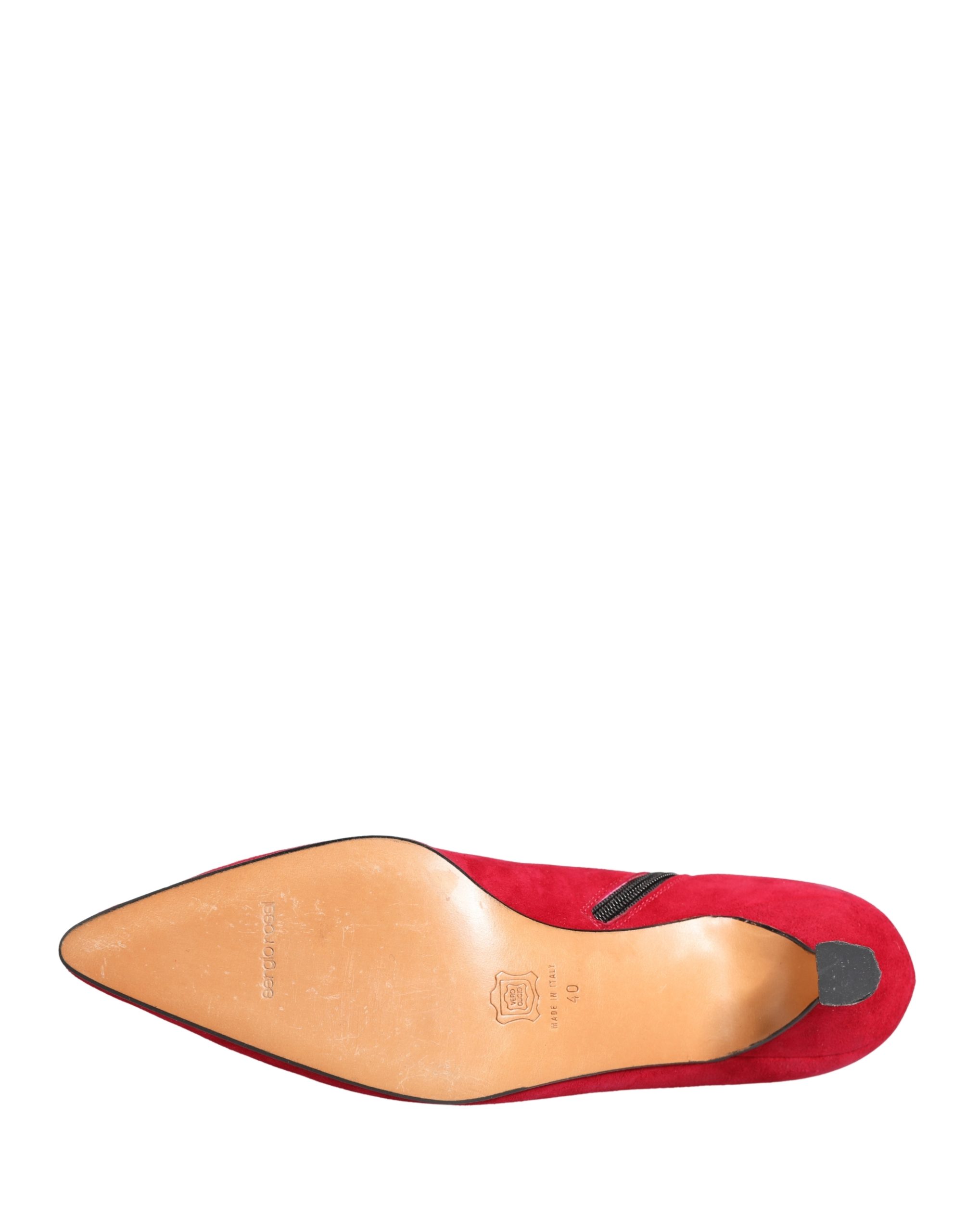 Dolce & Gabbana Red Suede Ankle Boots Shoes - Image 8