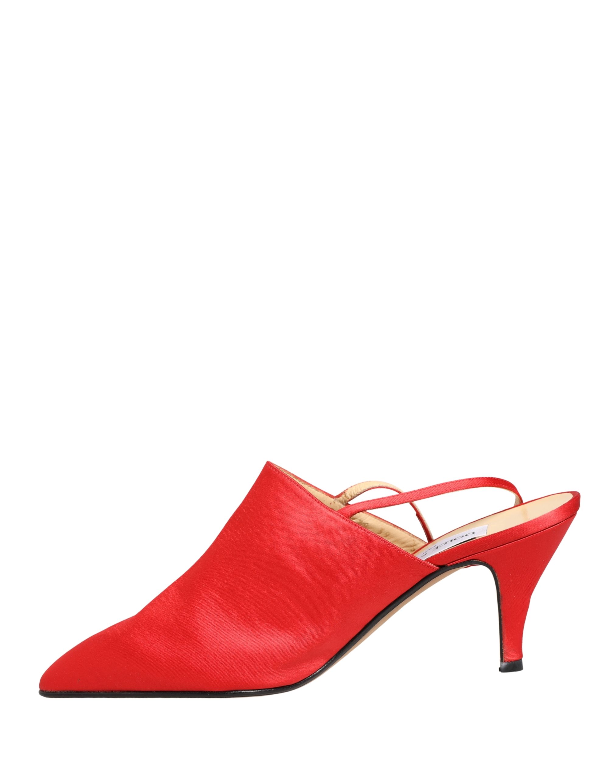 Dolce & Gabbana Red Suede Heel Slingback Shoes - Image 7