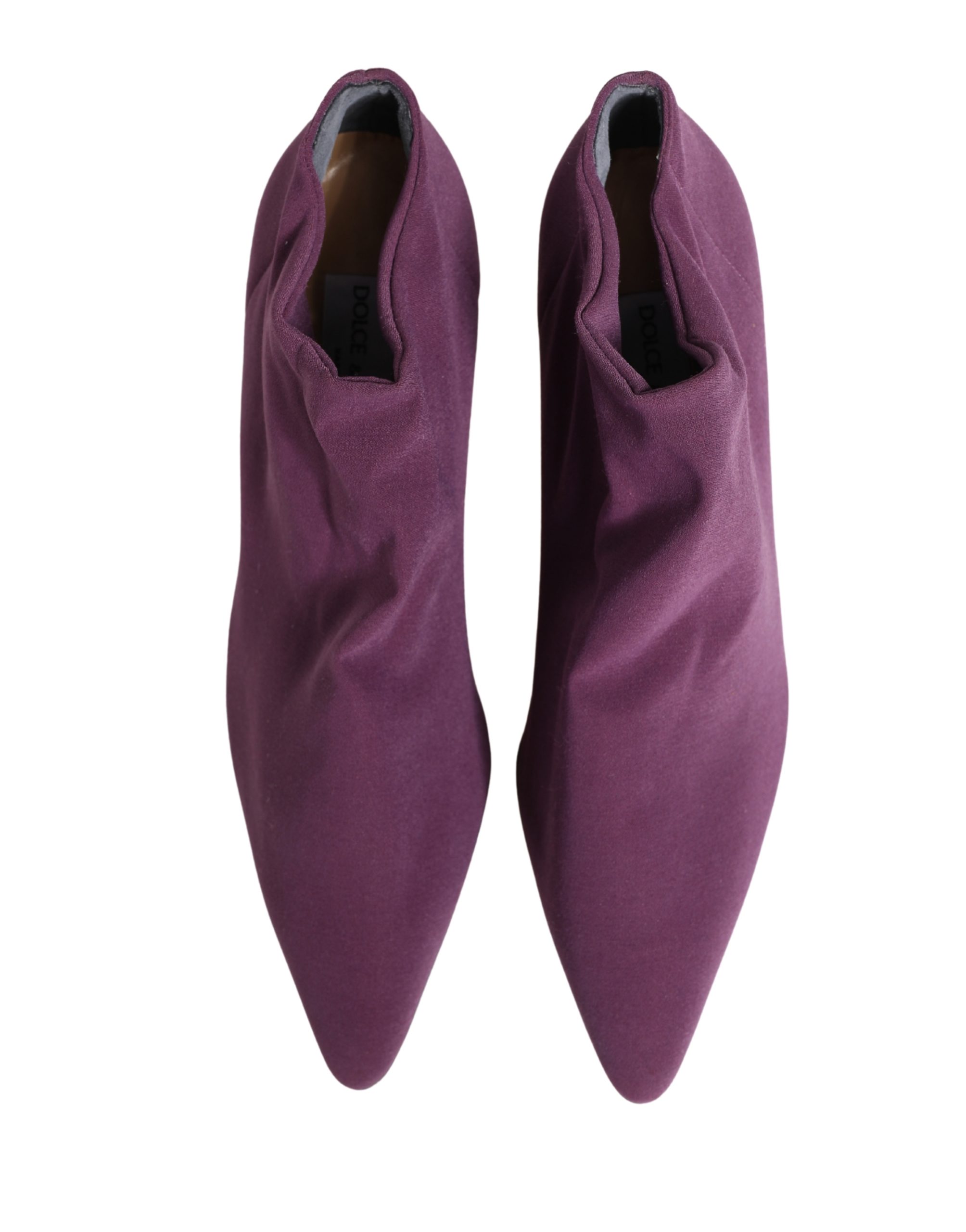 Dolce & Gabbana Shoes Purple Suede Ankle Boots Shoes - Image 4