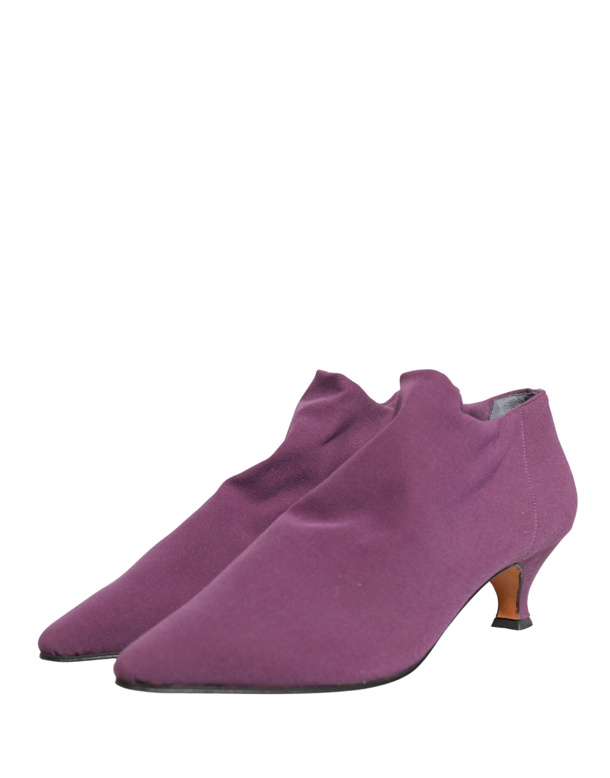 Dolce & Gabbana Shoes Purple Suede Ankle Boots Shoes - Image 5