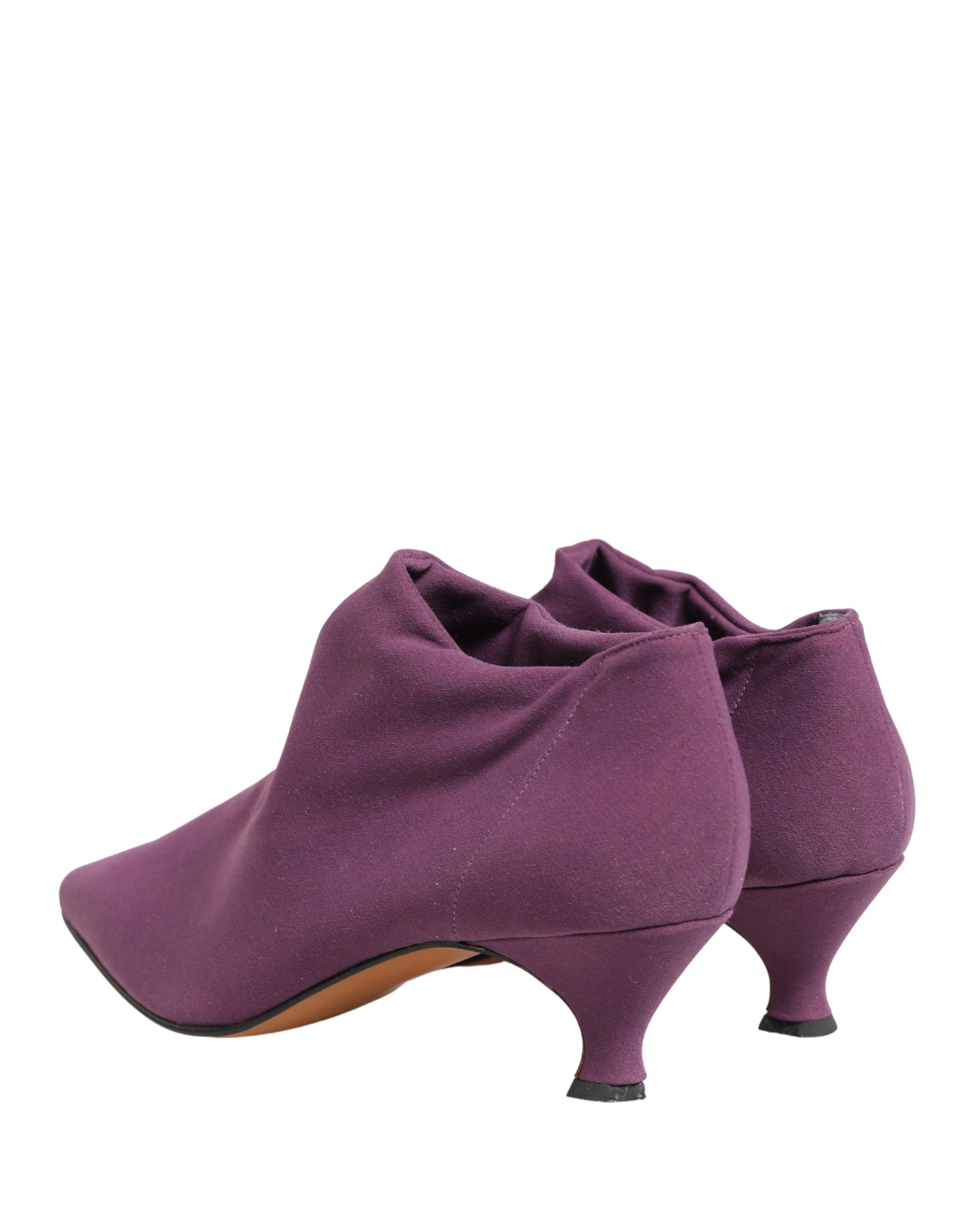 Dolce & Gabbana Shoes Purple Suede Ankle Boots Shoes - Image 6