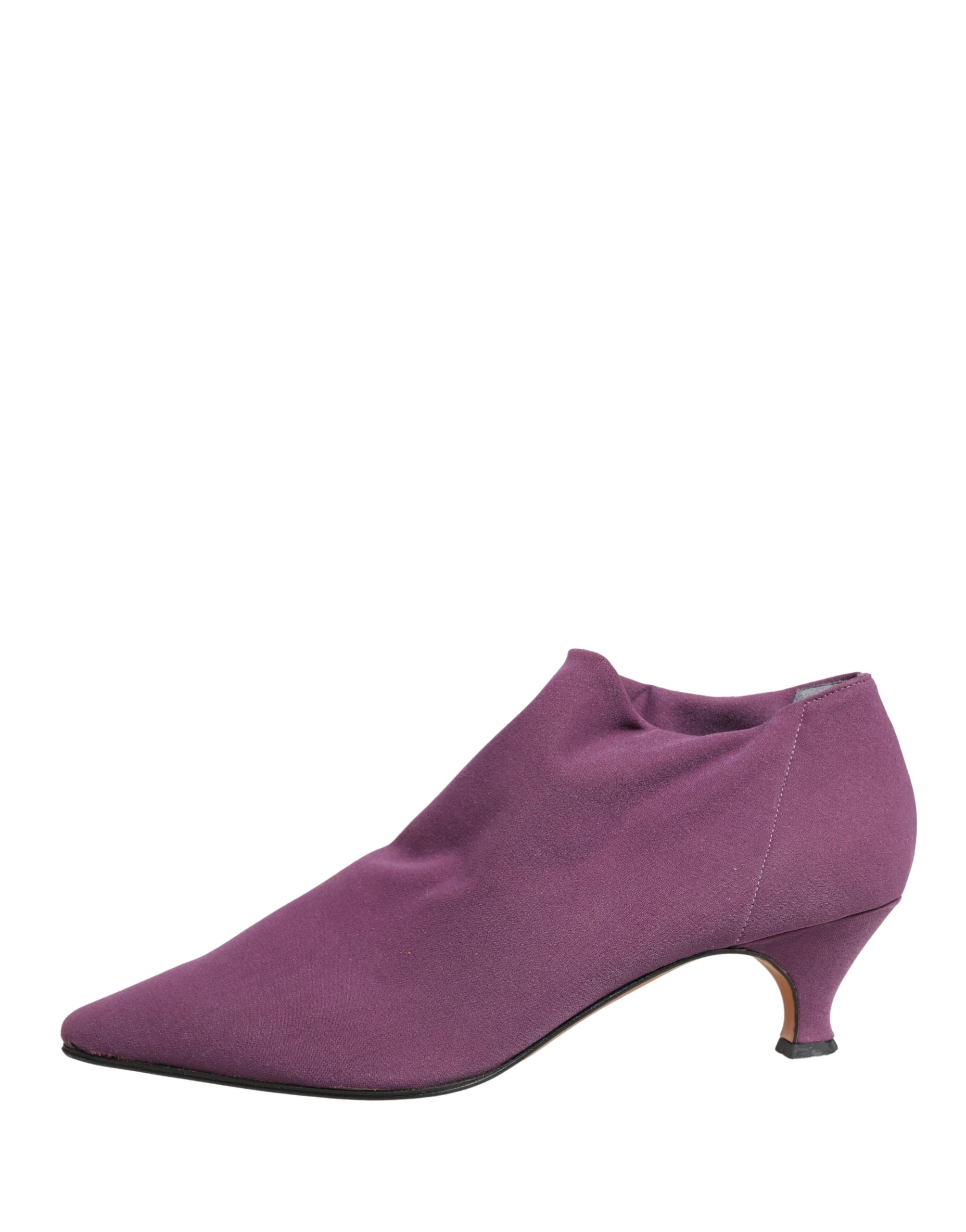 Dolce & Gabbana Shoes Purple Suede Ankle Boots Shoes - Image 7