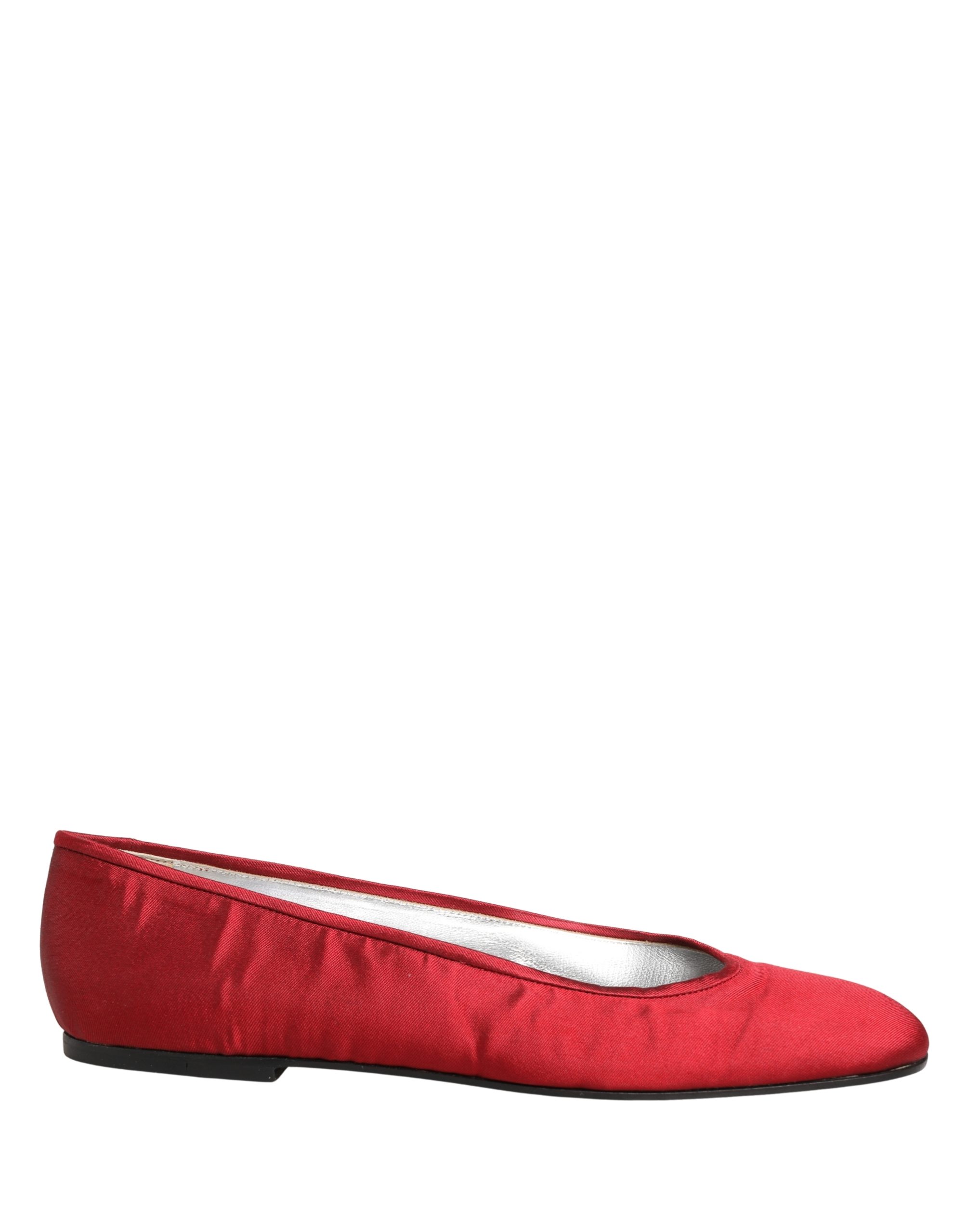 Dolce & Gabbana Red Satin Fabric Ballet Slip On Flats Shoes - Image 2