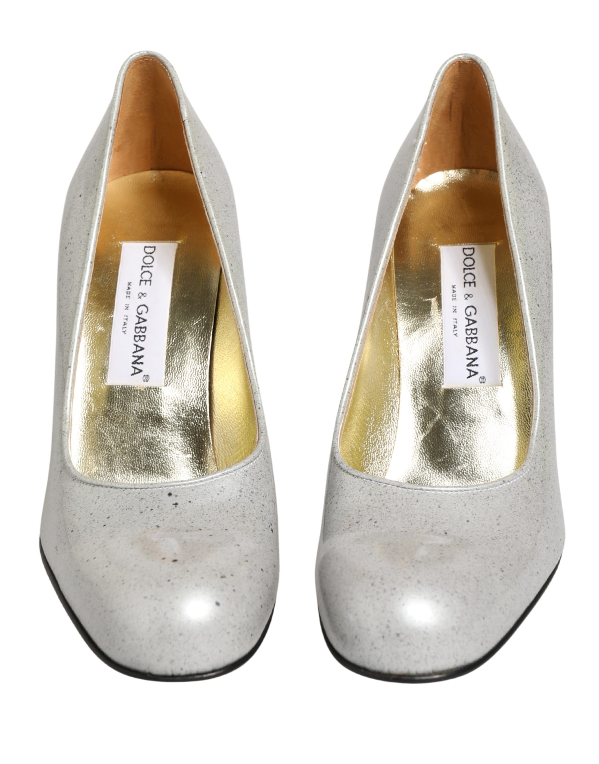 Dolce & Gabbana White Leather High Heels Women Pumps Shoes - Image 3