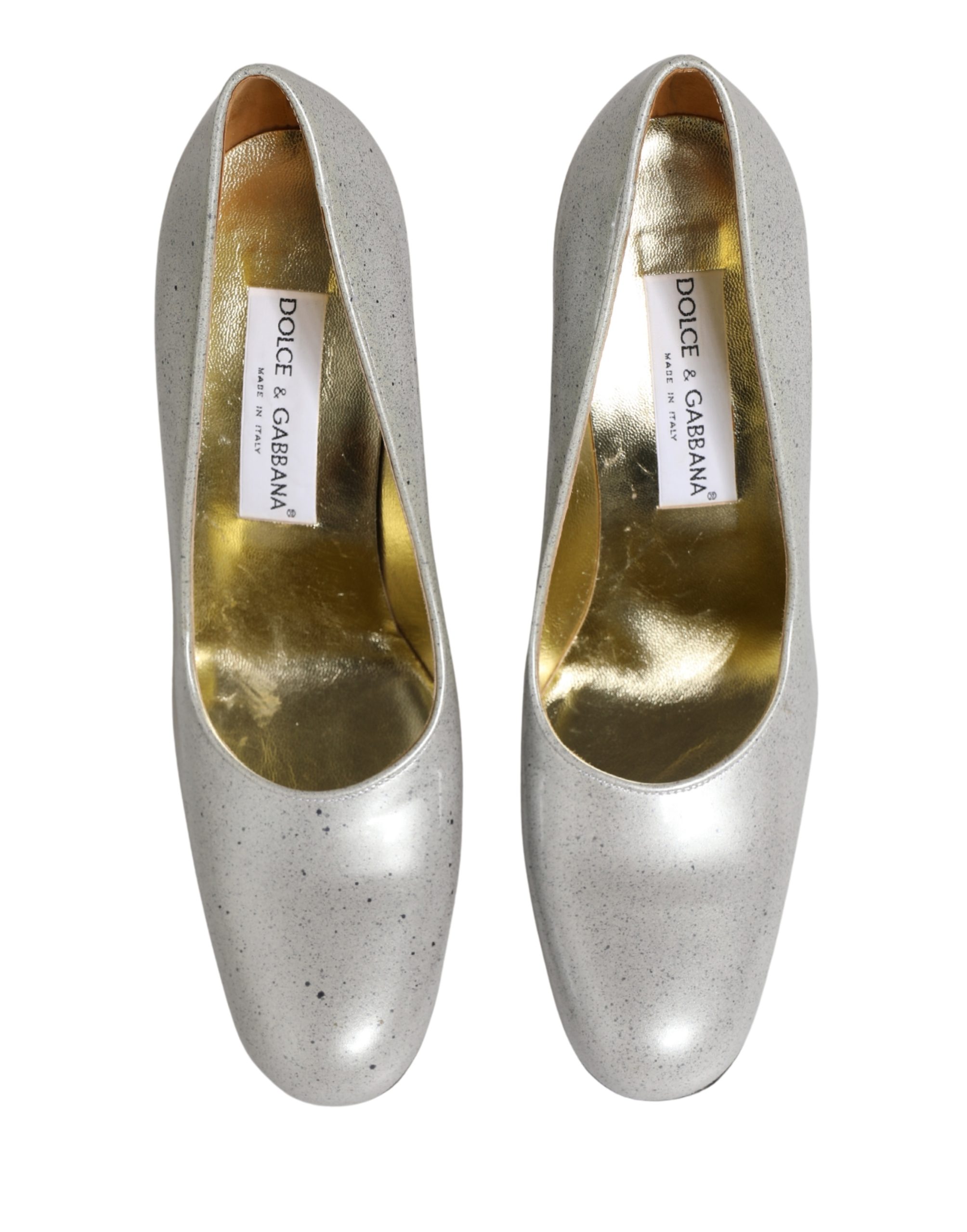 Dolce & Gabbana White Leather High Heels Women Pumps Shoes - Image 4