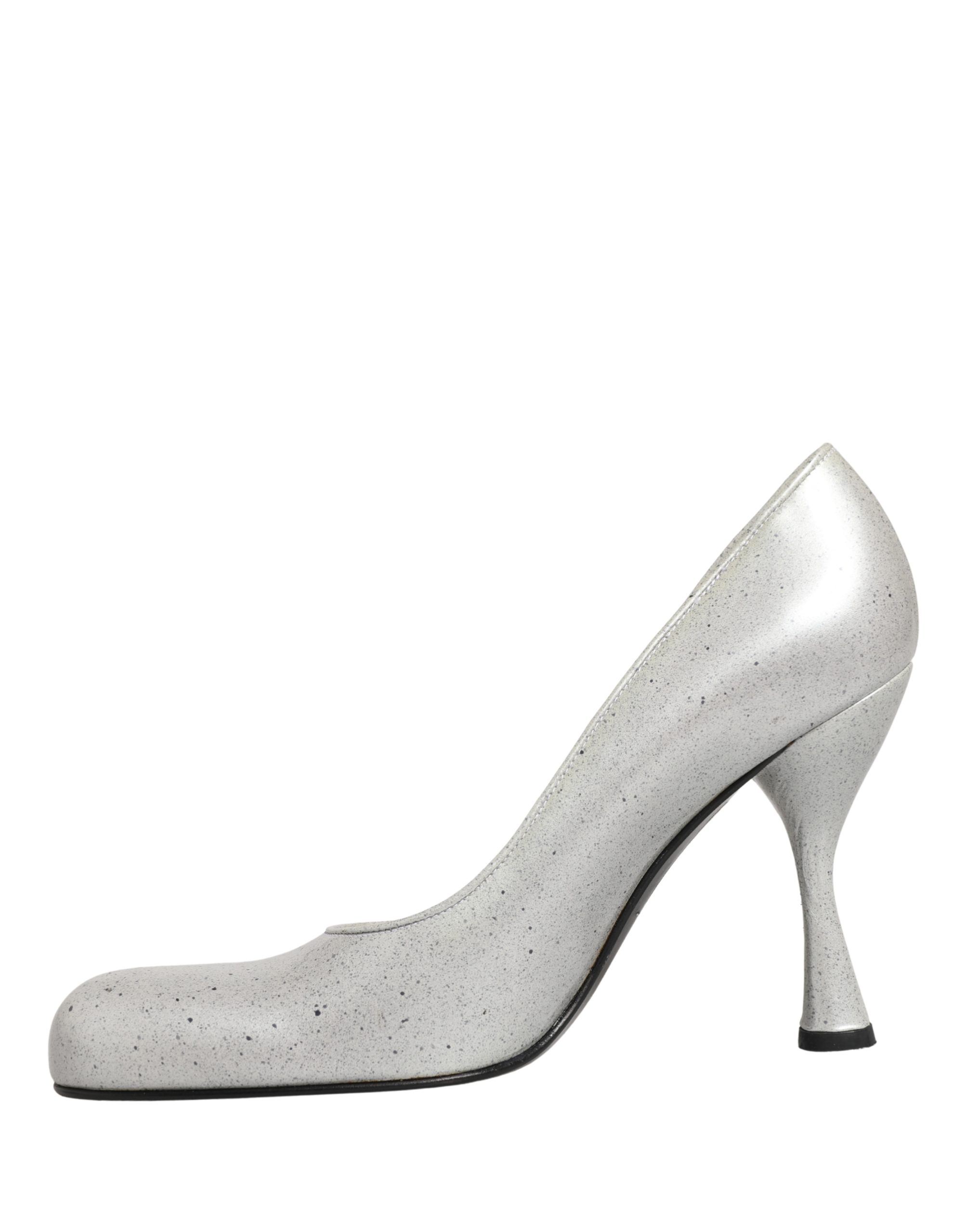 Dolce & Gabbana White Leather High Heels Women Pumps Shoes - Image 7