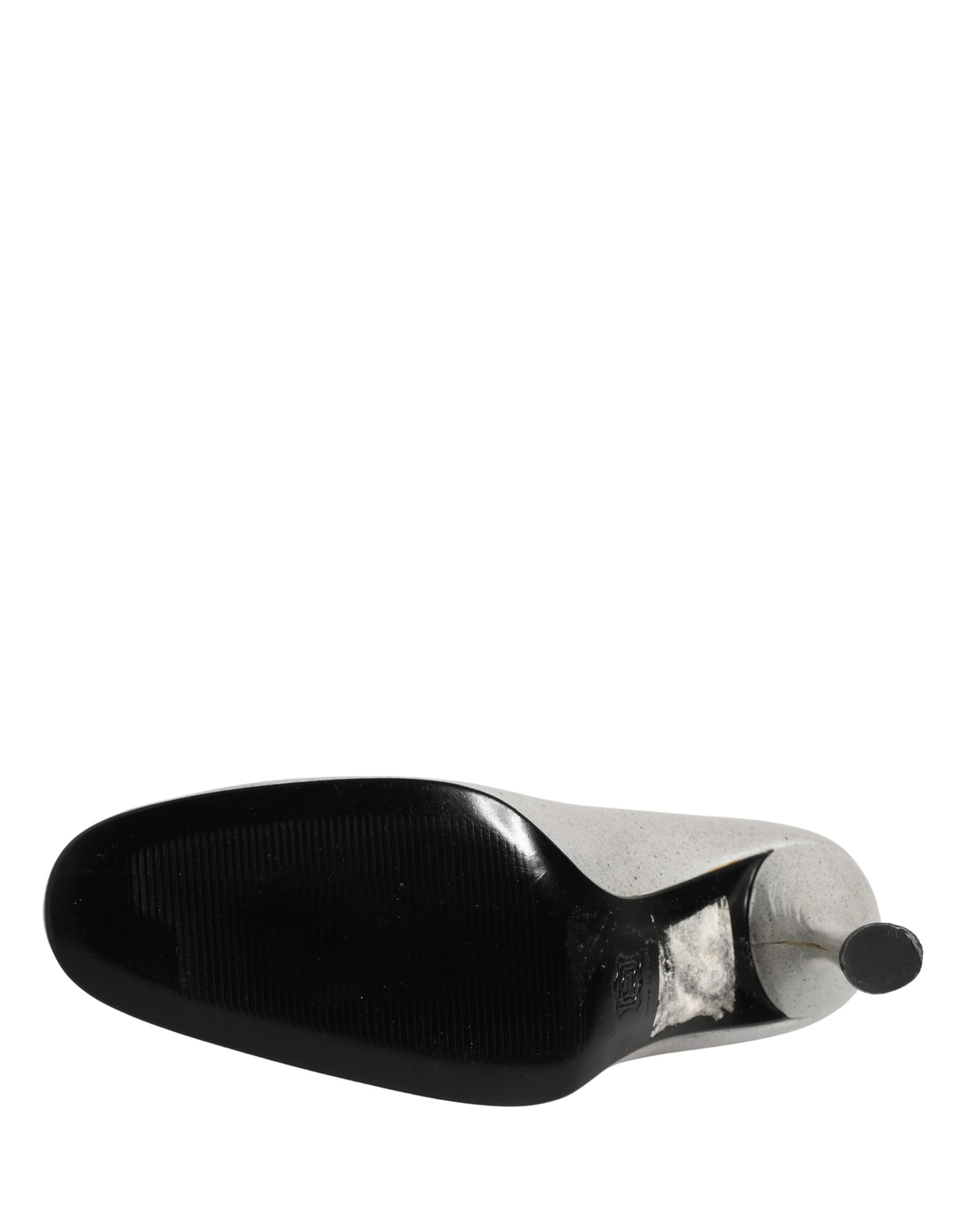Dolce & Gabbana White Leather High Heels Women Pumps Shoes - Image 8