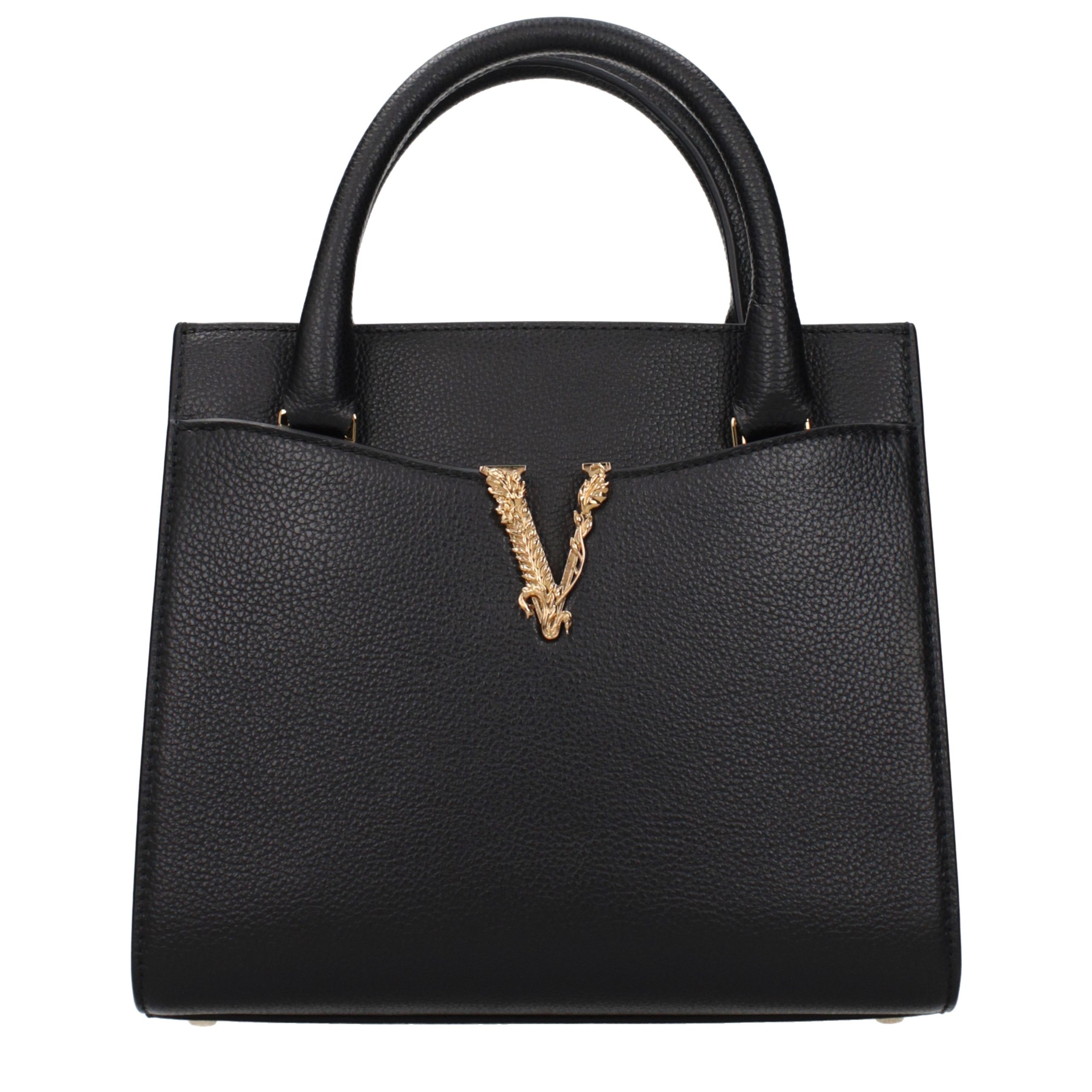 Versace Black Leather Handbag