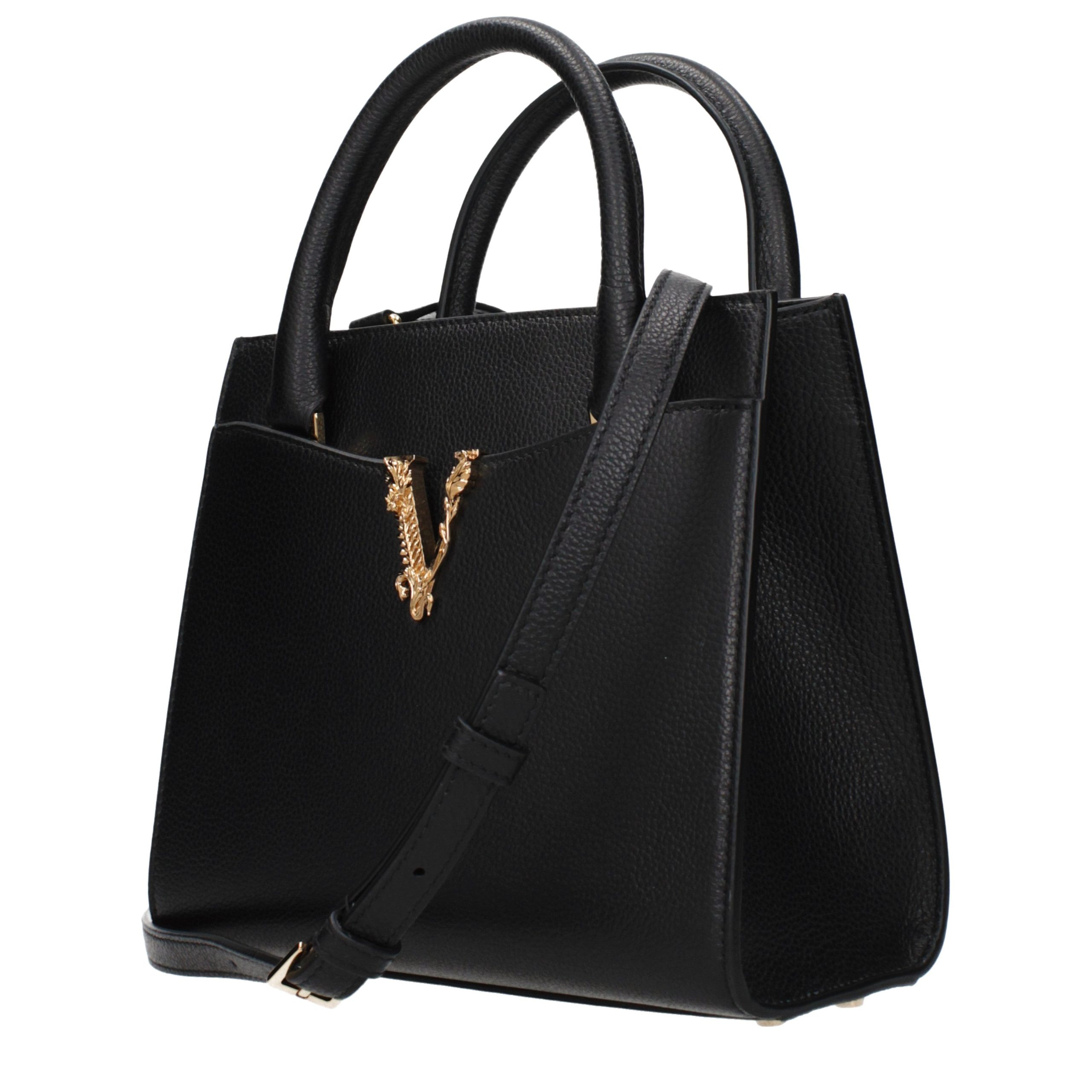 Versace Black Leather Handbag - Image 2