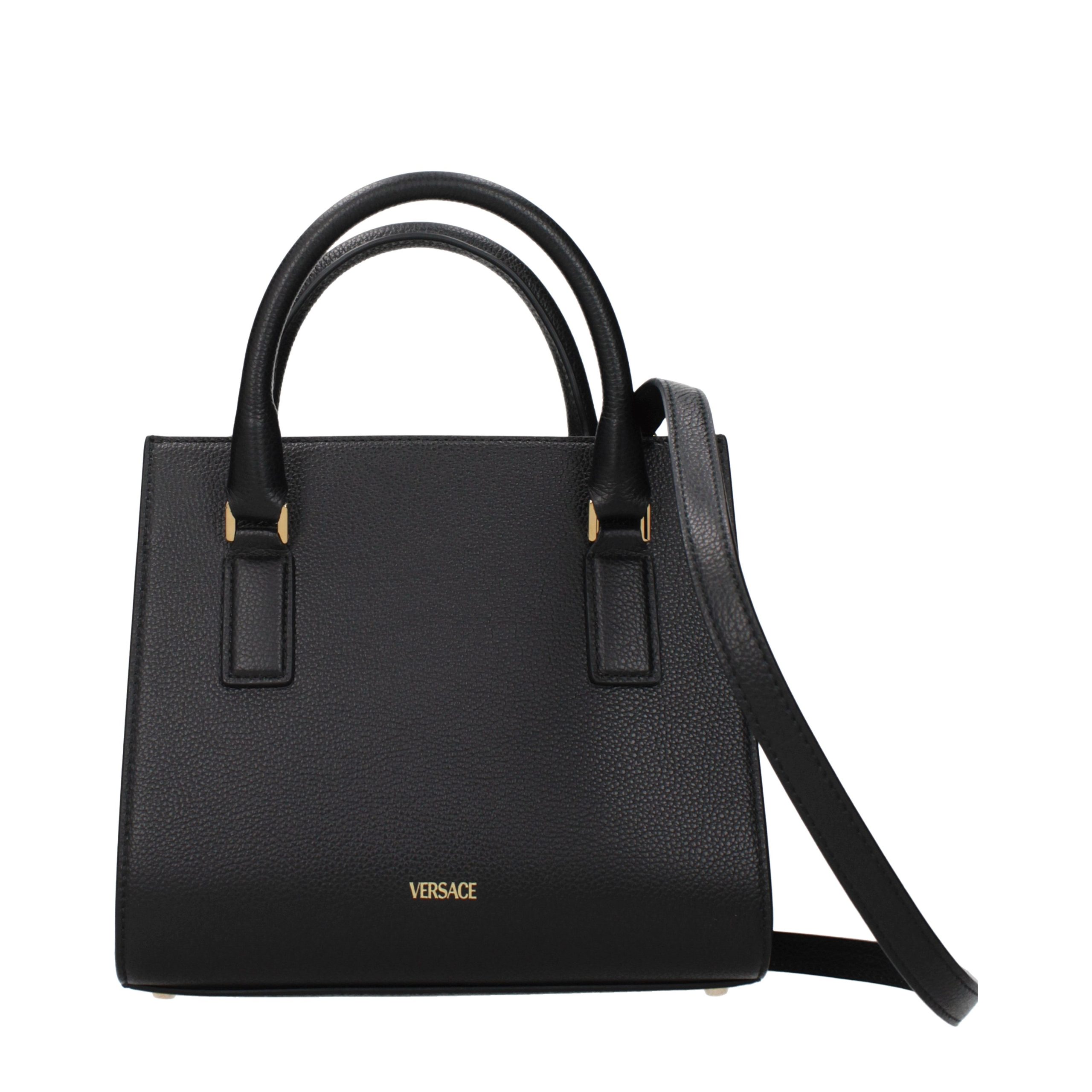Versace Black Leather Handbag - Image 3