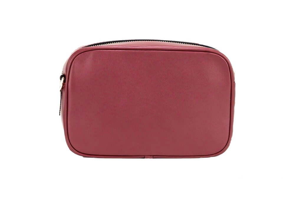 Marc Jacobs Flash Pomegranate Smooth Leather Embossed Camera Crossbody Bag Purse - Image 3