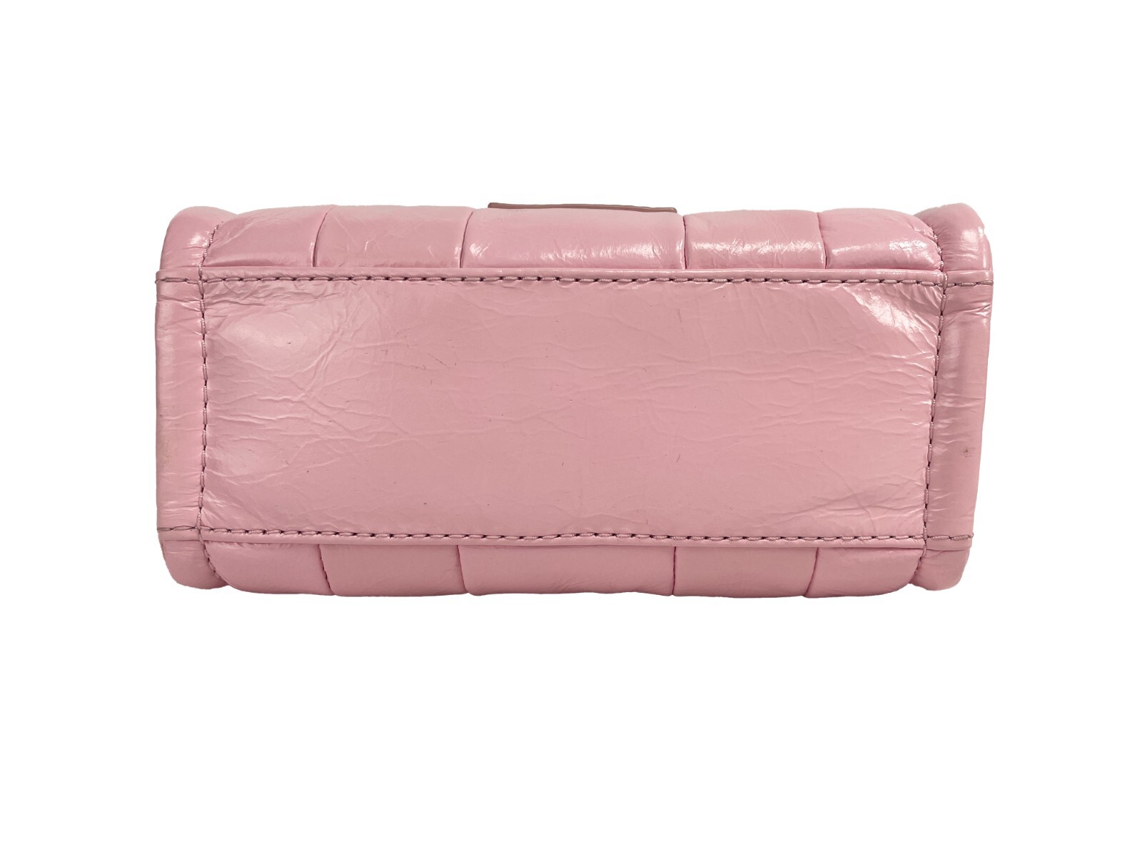 Marc Jacobs The Shiny Crinkle Micro Tote Bubblegum Leather Crossbody - Image 5