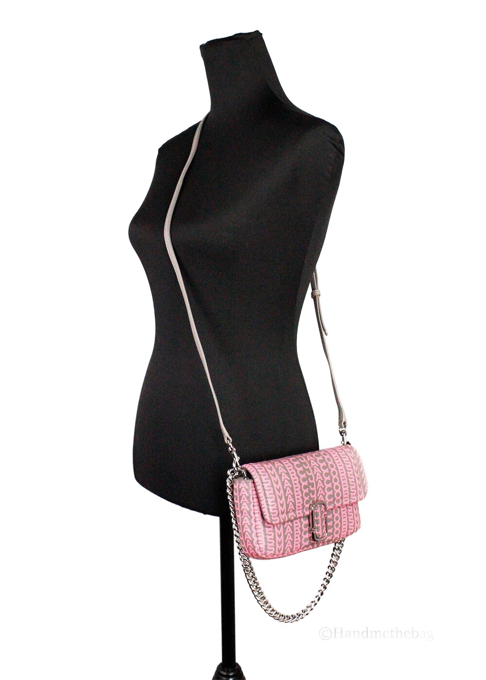Marc Jacobs Neon Pink The Monogram Leather J Marc Mini Shoulder Bag Crossbody - Image 2