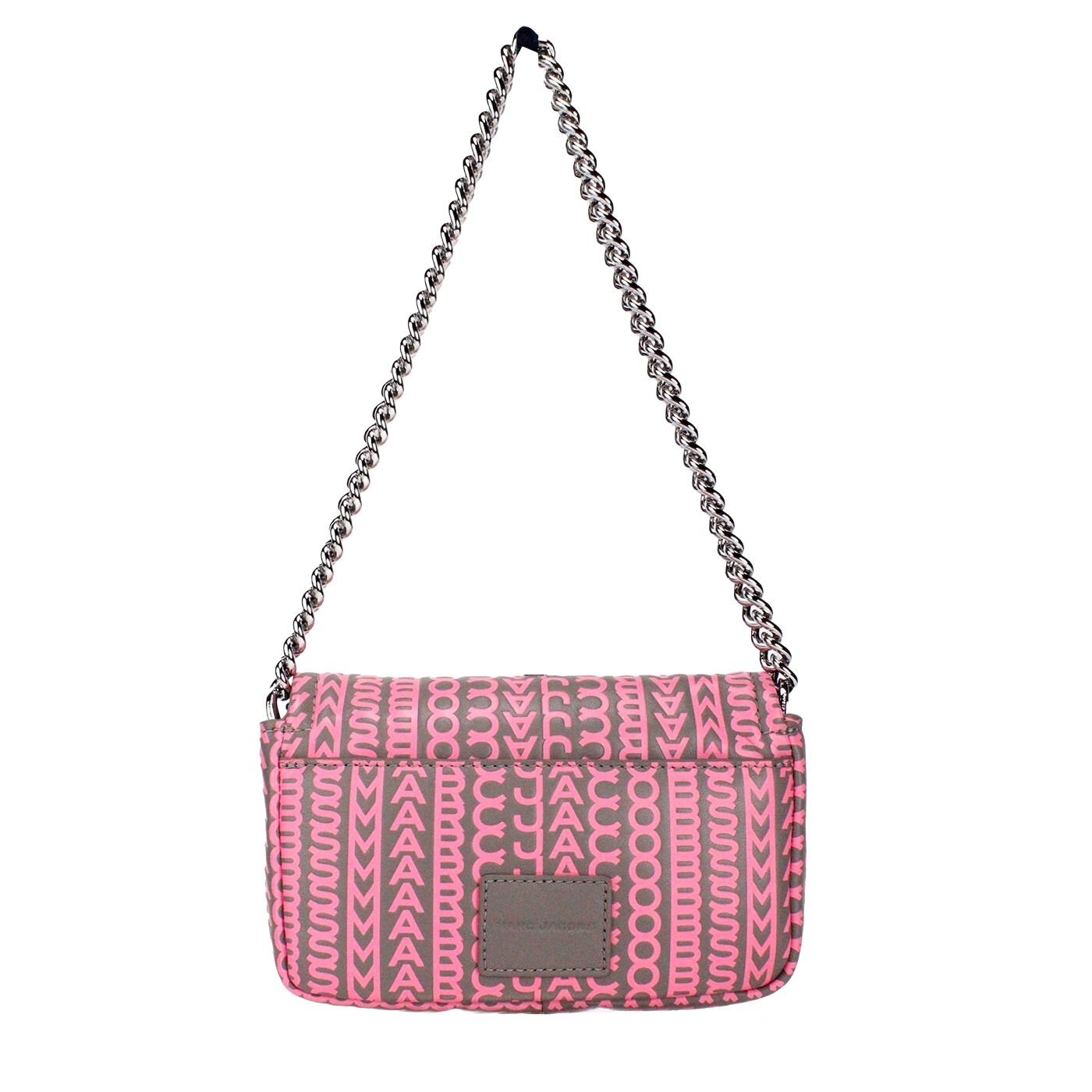 Marc Jacobs Neon Pink The Monogram Leather J Marc Mini Shoulder Bag Crossbody - Image 3
