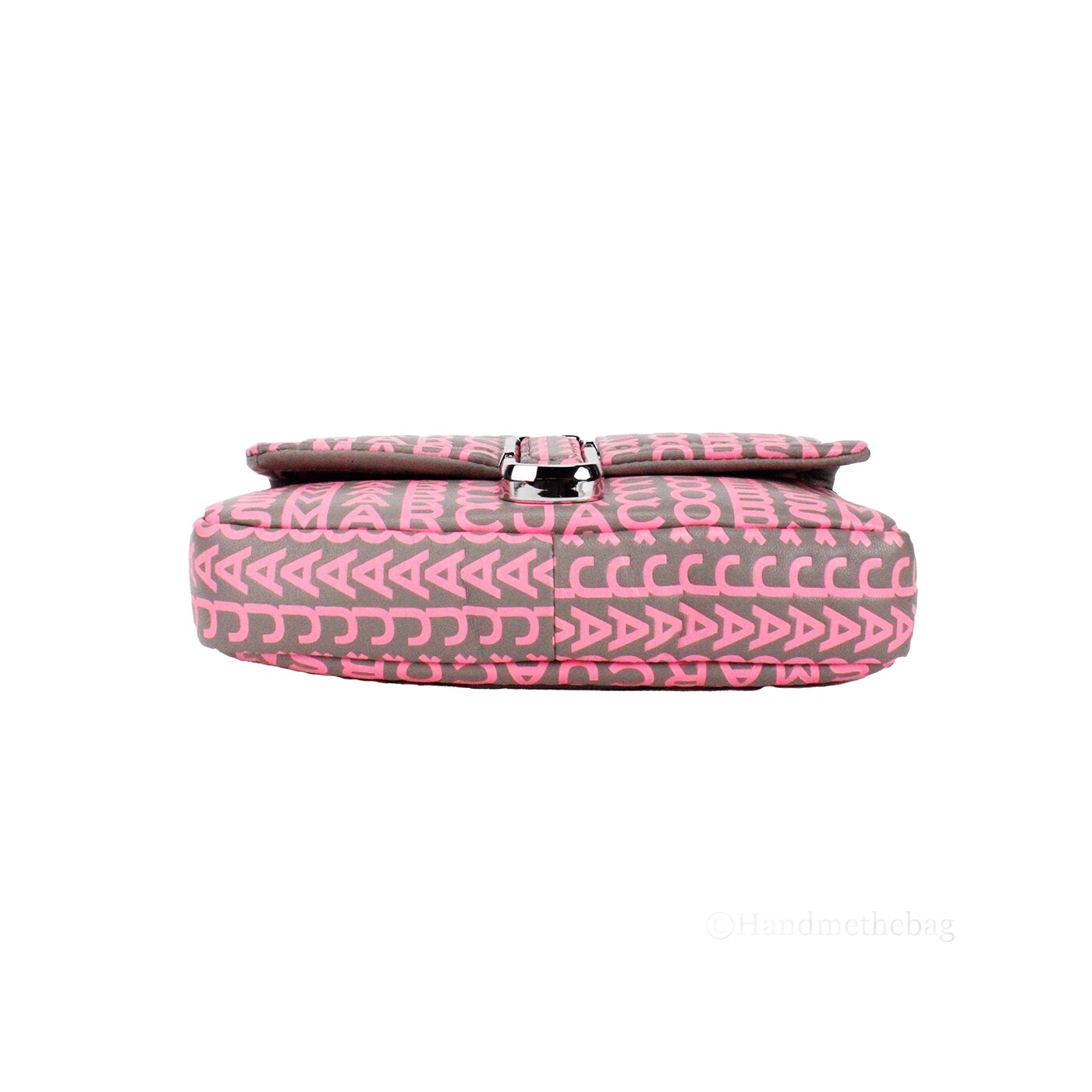 Marc Jacobs Neon Pink The Monogram Leather J Marc Mini Shoulder Bag Crossbody - Image 5
