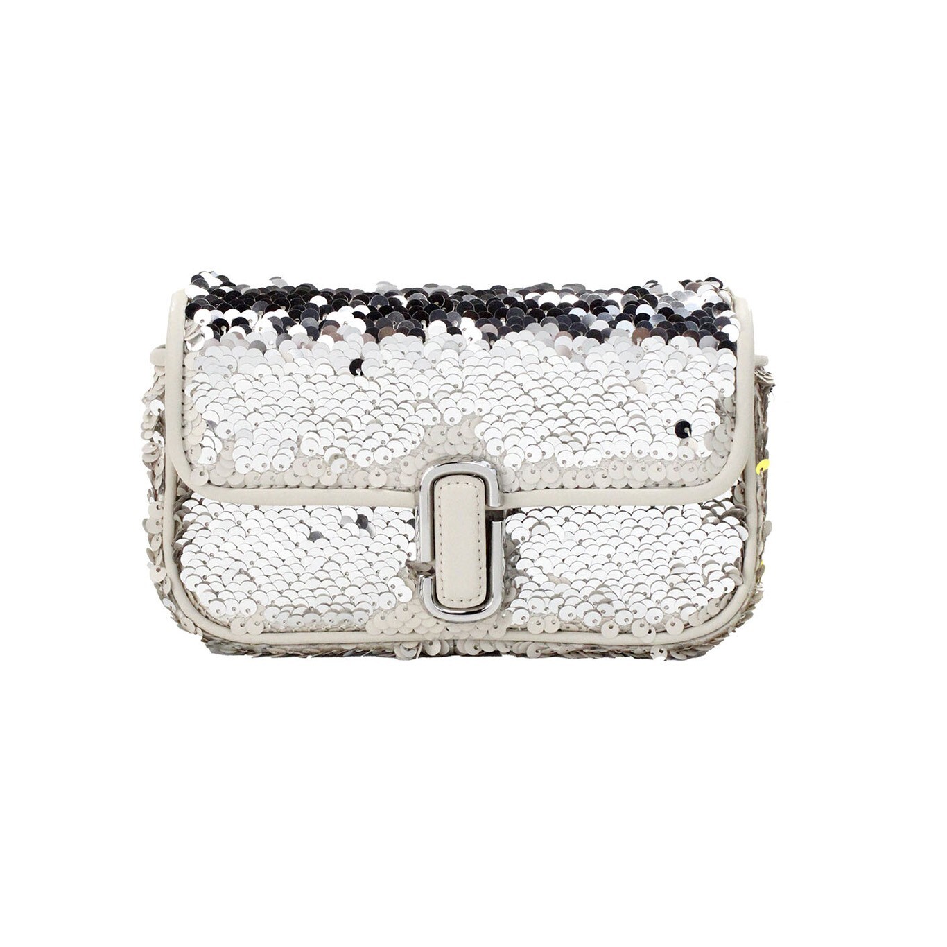 Marc Jacobs The Mini J Marc Shoulder Bag Cream Sequined Crossbody Bag - Image 2