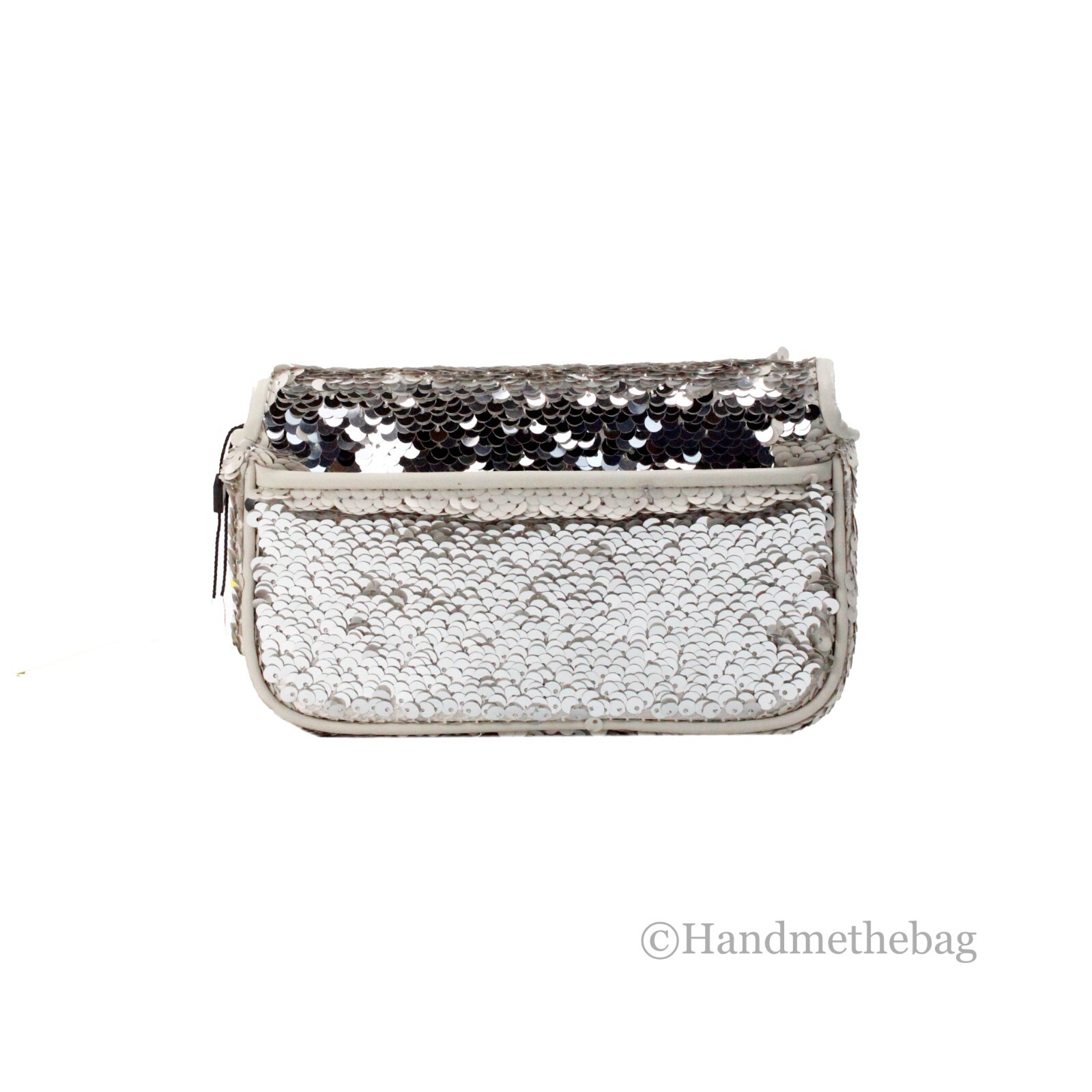 Marc Jacobs The Mini J Marc Shoulder Bag Cream Sequined Crossbody Bag - Image 4