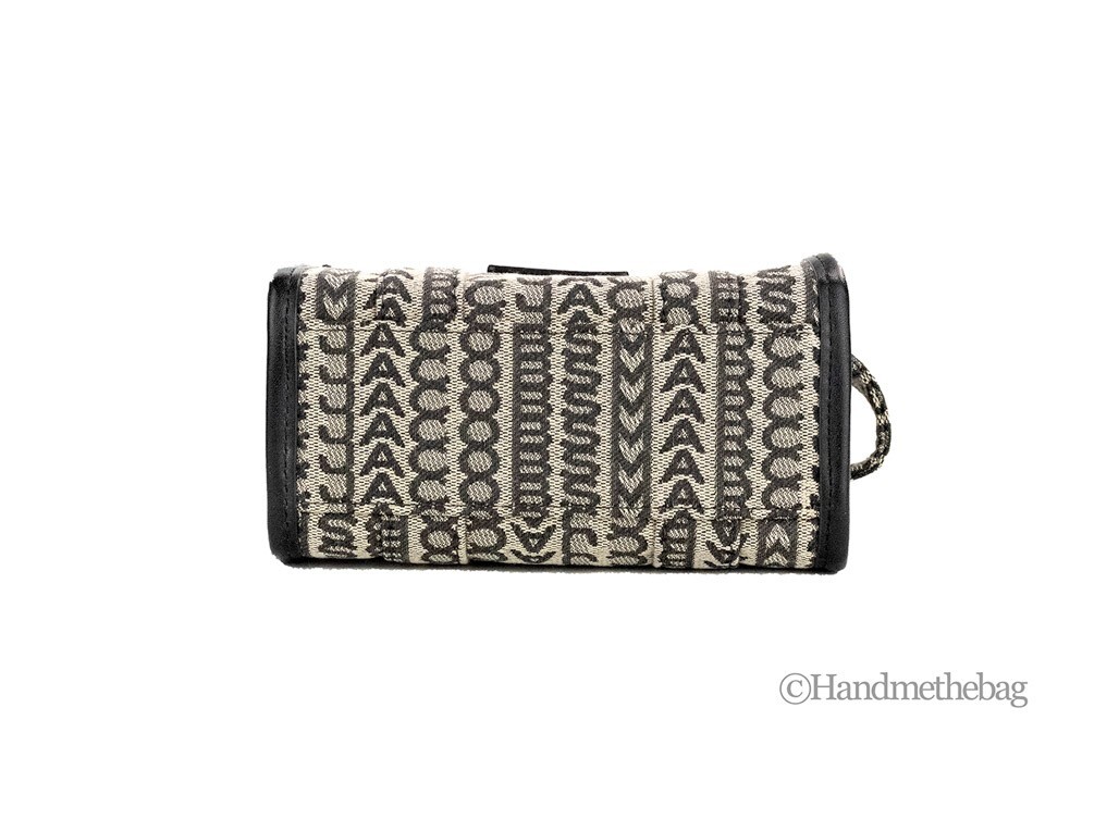 Marc Jacobs The Monogram Beige Mini Tote Woven Jacquard Canvas Crossbody Handbag - Image 5
