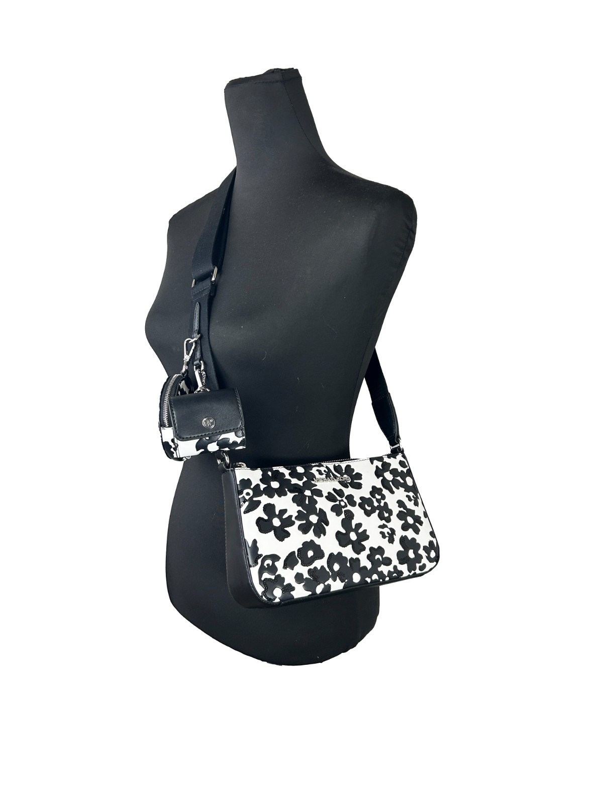 Michael Kors Floral Crossbody Tech Attachment Bag Purse - Image 4