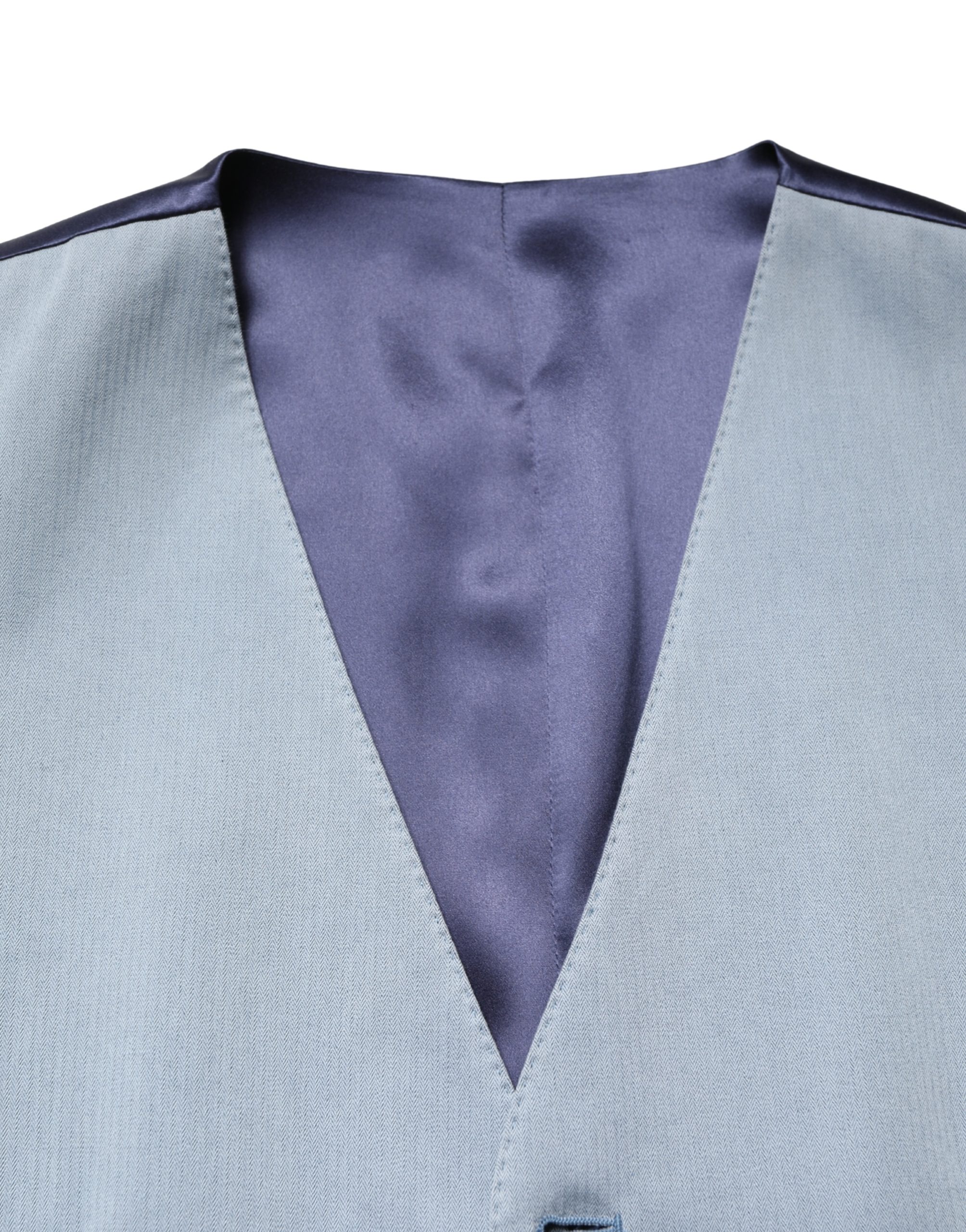 Dolce & Gabbana Gray Wool Single Breasted Men Waistcoat Vest - Image 6