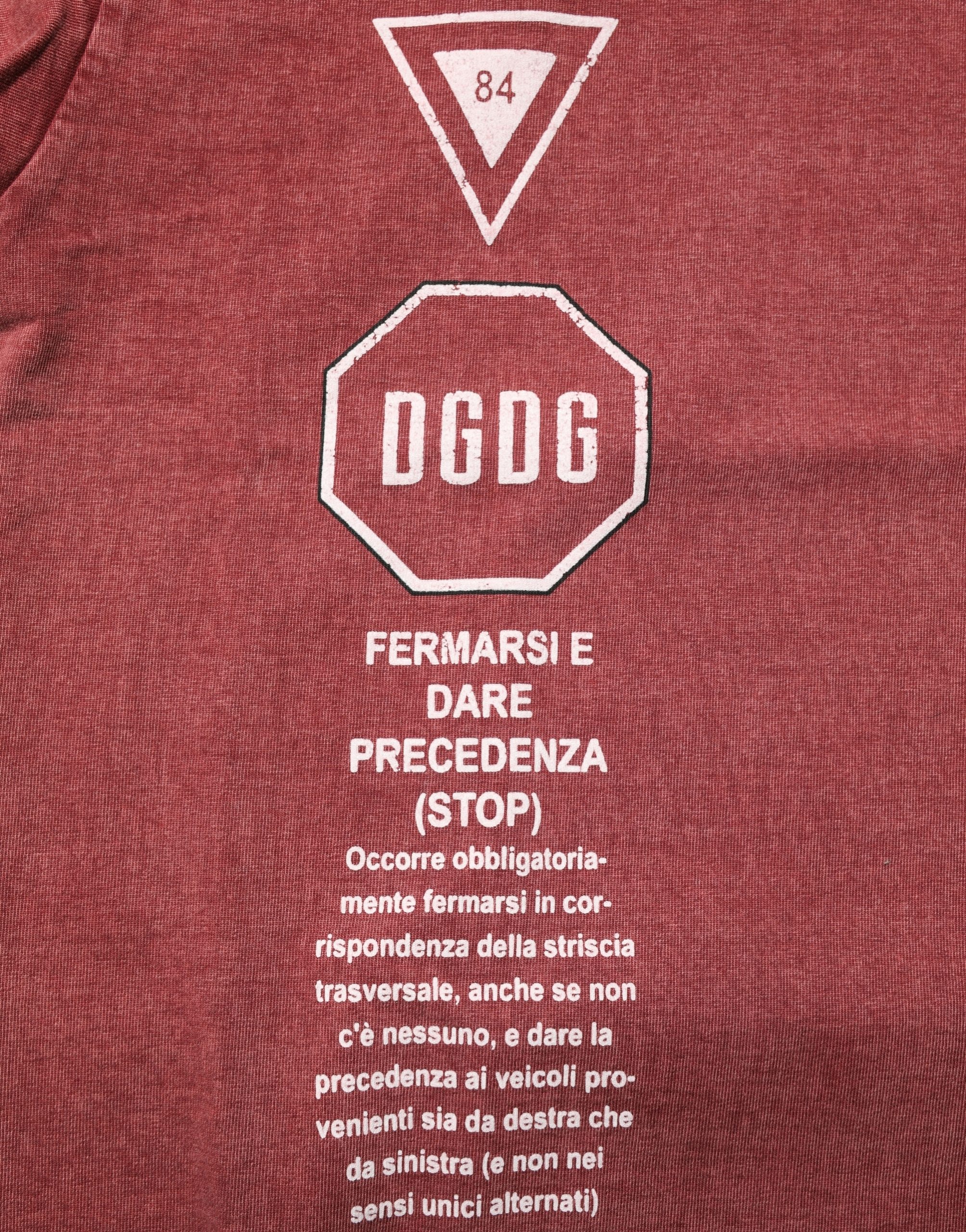 Dolce & Gabbana Maroon Print Round Neck Short Sleeve T-shirt - Image 8