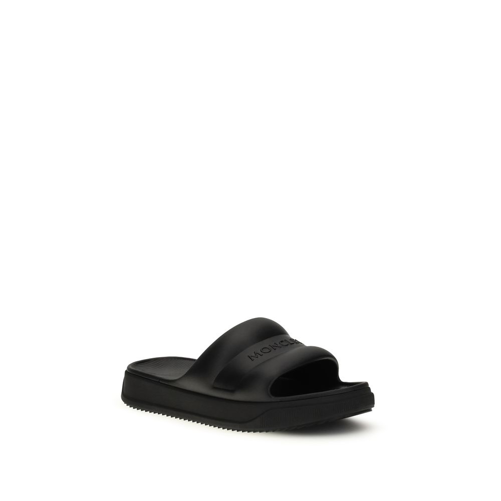 Moncler Black Rubber Flat Sandals - Image 2