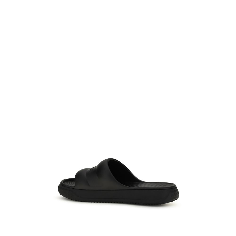 Moncler Black Rubber Flat Sandals - Image 3